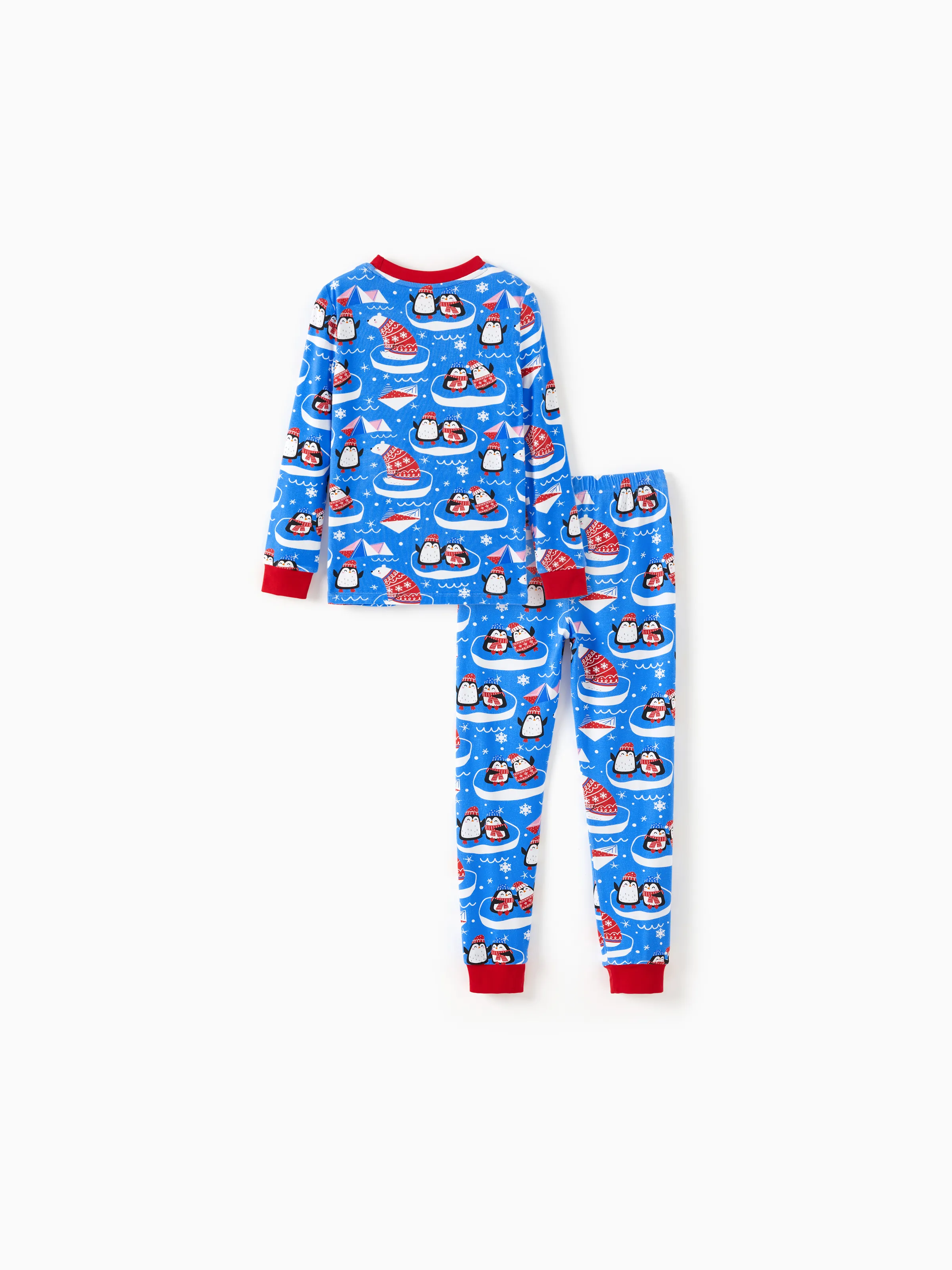 Christmas / Halloween Pajamas 2-piece Bamboo Pajamas Set With Playful Print for Toddler / Kids ( Snug-Fitting) Light Blue - XNAUWBI