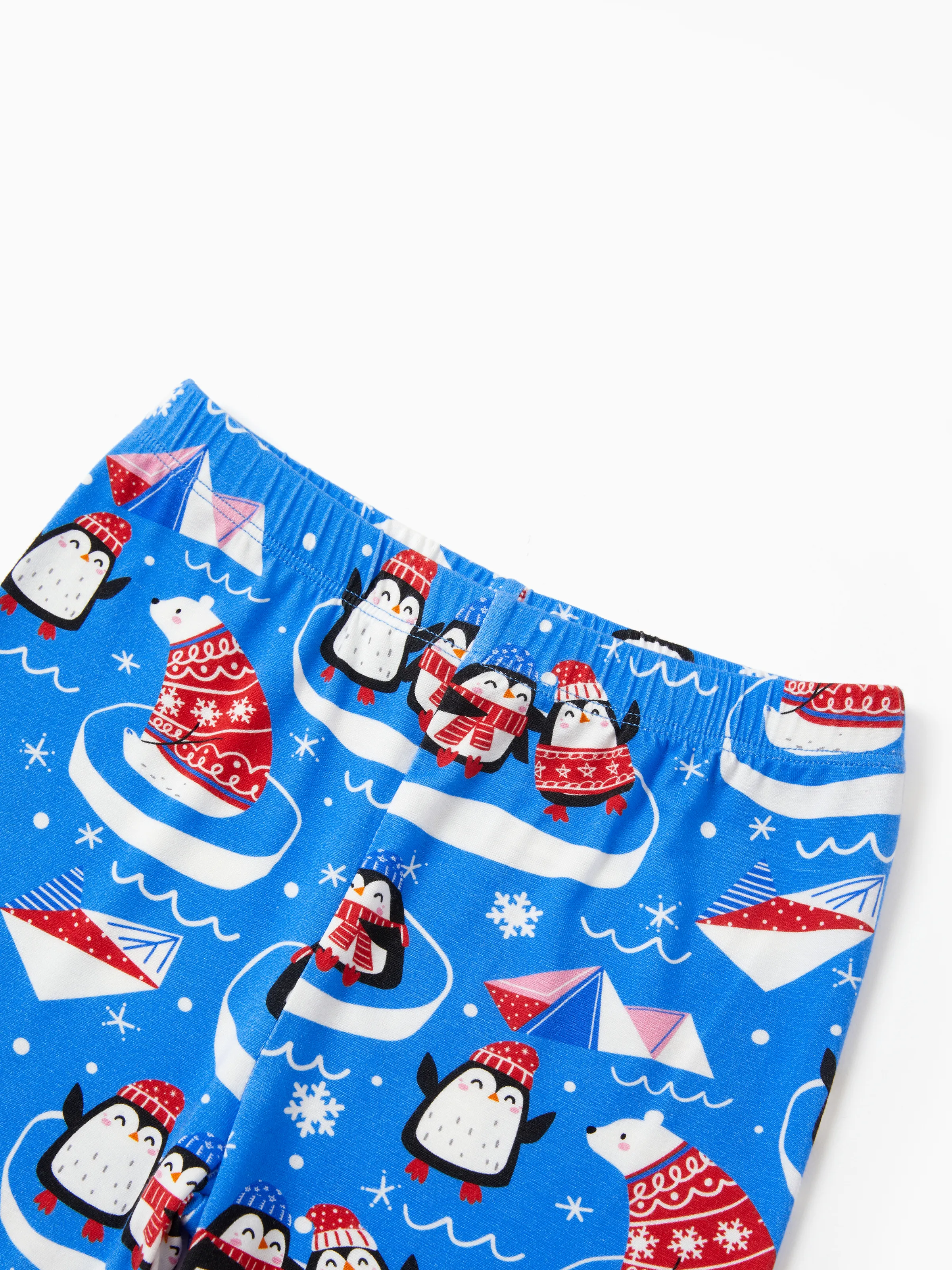 Christmas / Halloween Pajamas 2-piece Bamboo Pajamas Set With Playful Print for Toddler / Kids ( Snug-Fitting) Light Blue - XNAUWBI