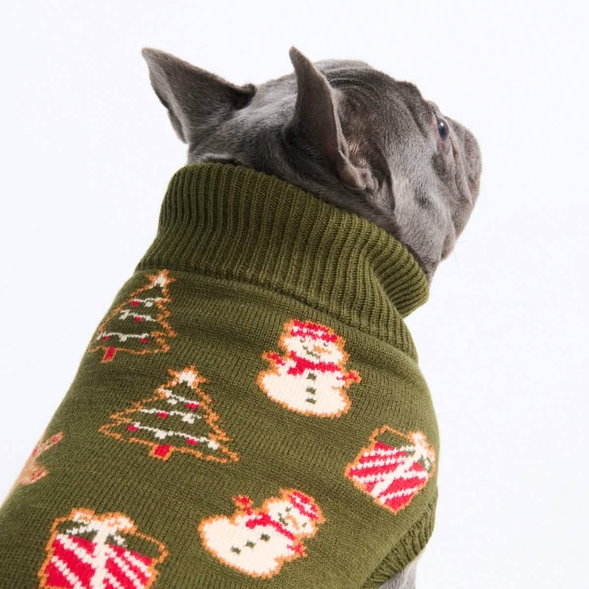 Christmas Knit Dog Sweater - Gingerbread - XNAUWBI