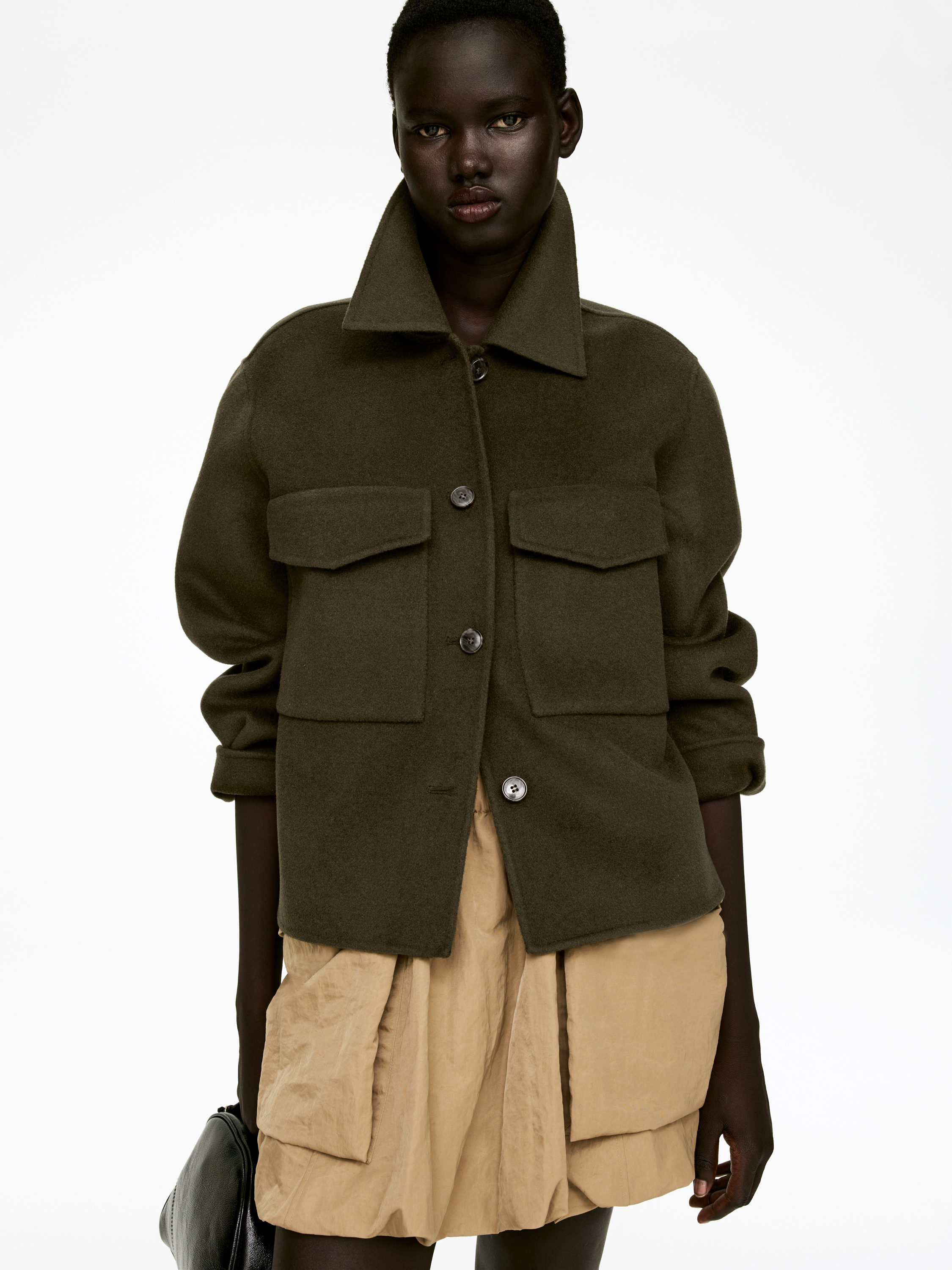 DOUBLE-FACE WOOL OVERSHIRT - XNAUWBI