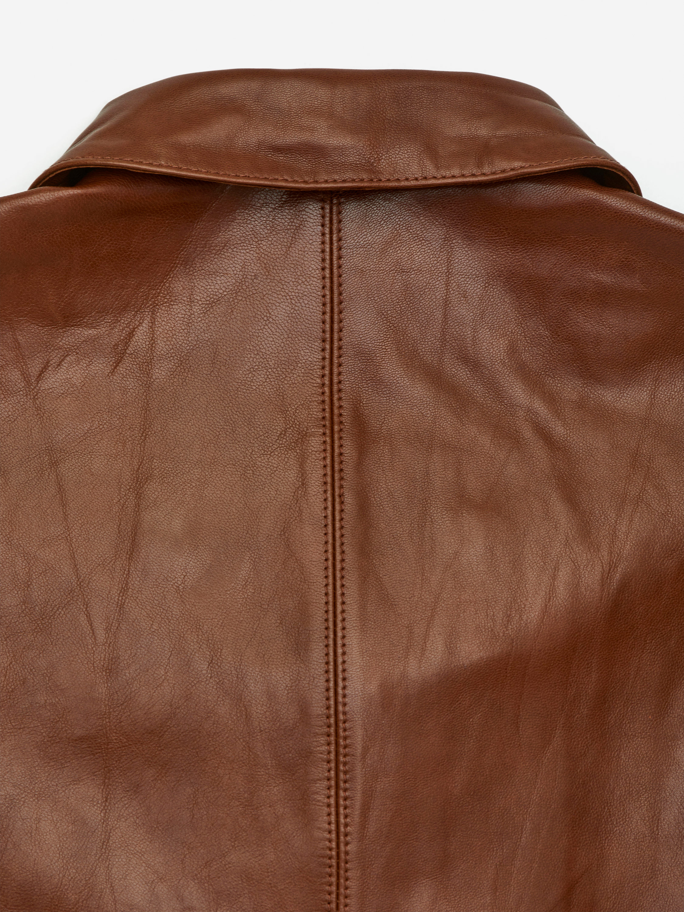 DOUBLE-BREASTED LEATHER JACKET - XNAUWBI