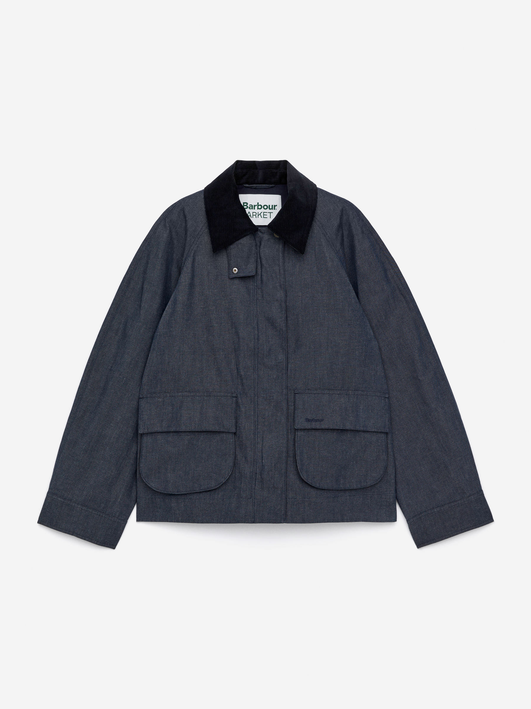 ARKET AND BARBOUR DRY-WAXED DENIM JACKET - XNAUWBI