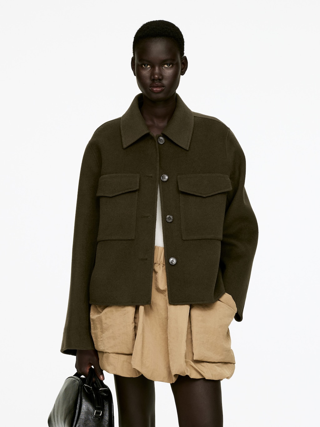 DOUBLE-FACE WOOL OVERSHIRT - XNAUWBI