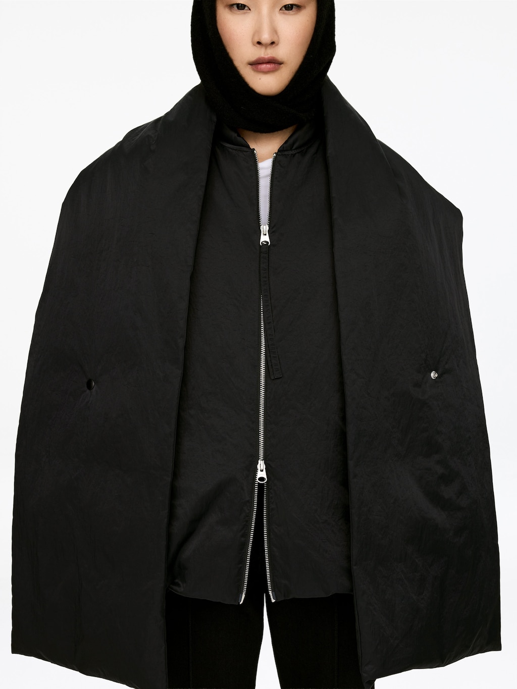 UPCYCLED DOWN SCARF JACKET - XNAUWBI