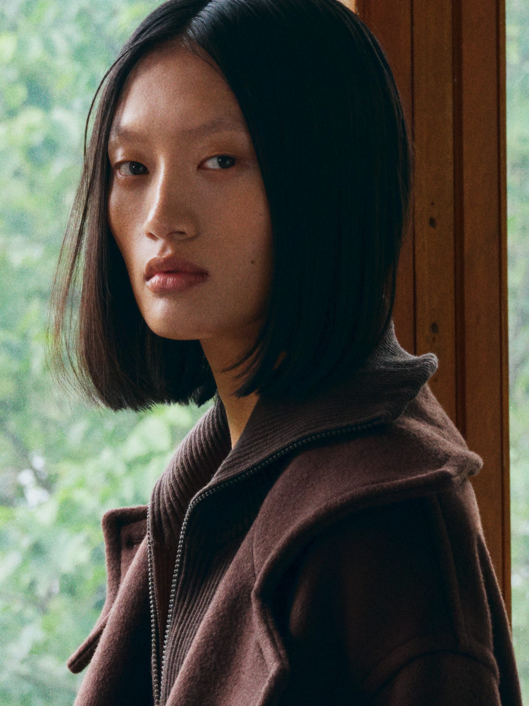 WOOL-BLEND FUNNEL-NECK COAT - XNAUWBI