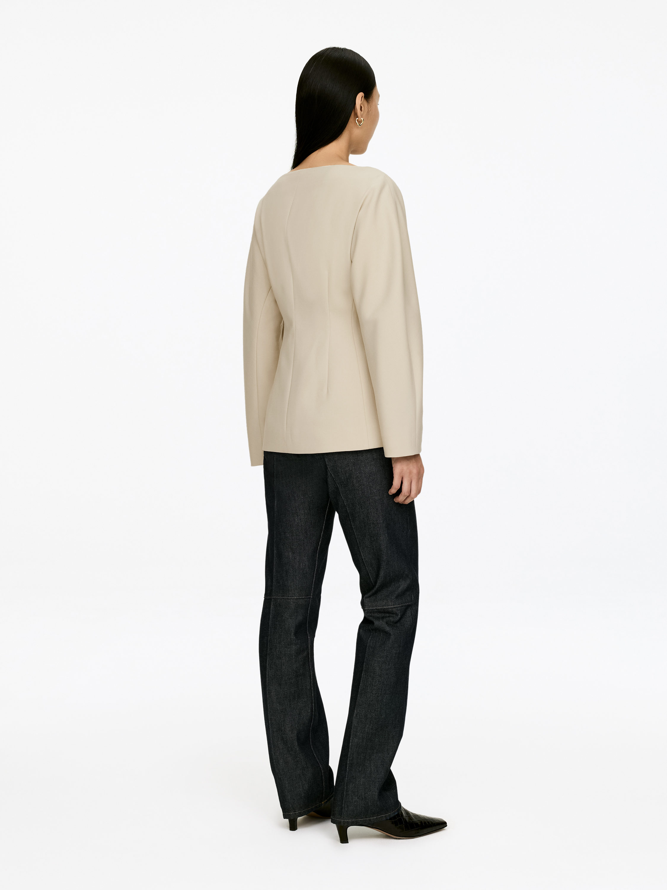 OPEN-NECK BLAZER - XNAUWBI