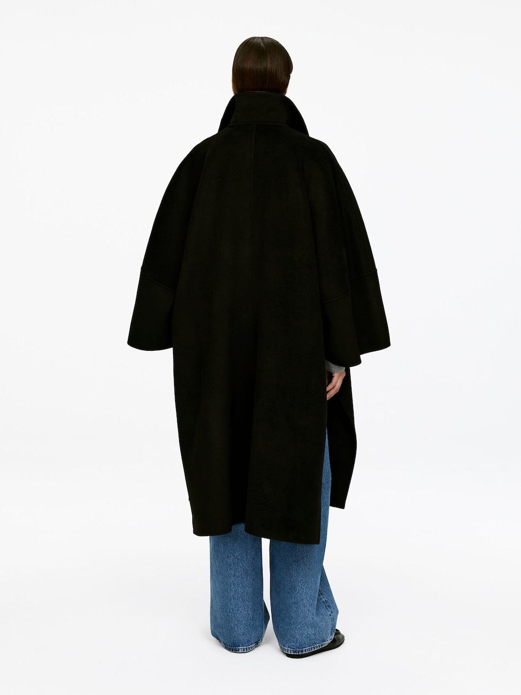 DOUBLÉ WOOL-BLEND CAPE - XNAUWBI