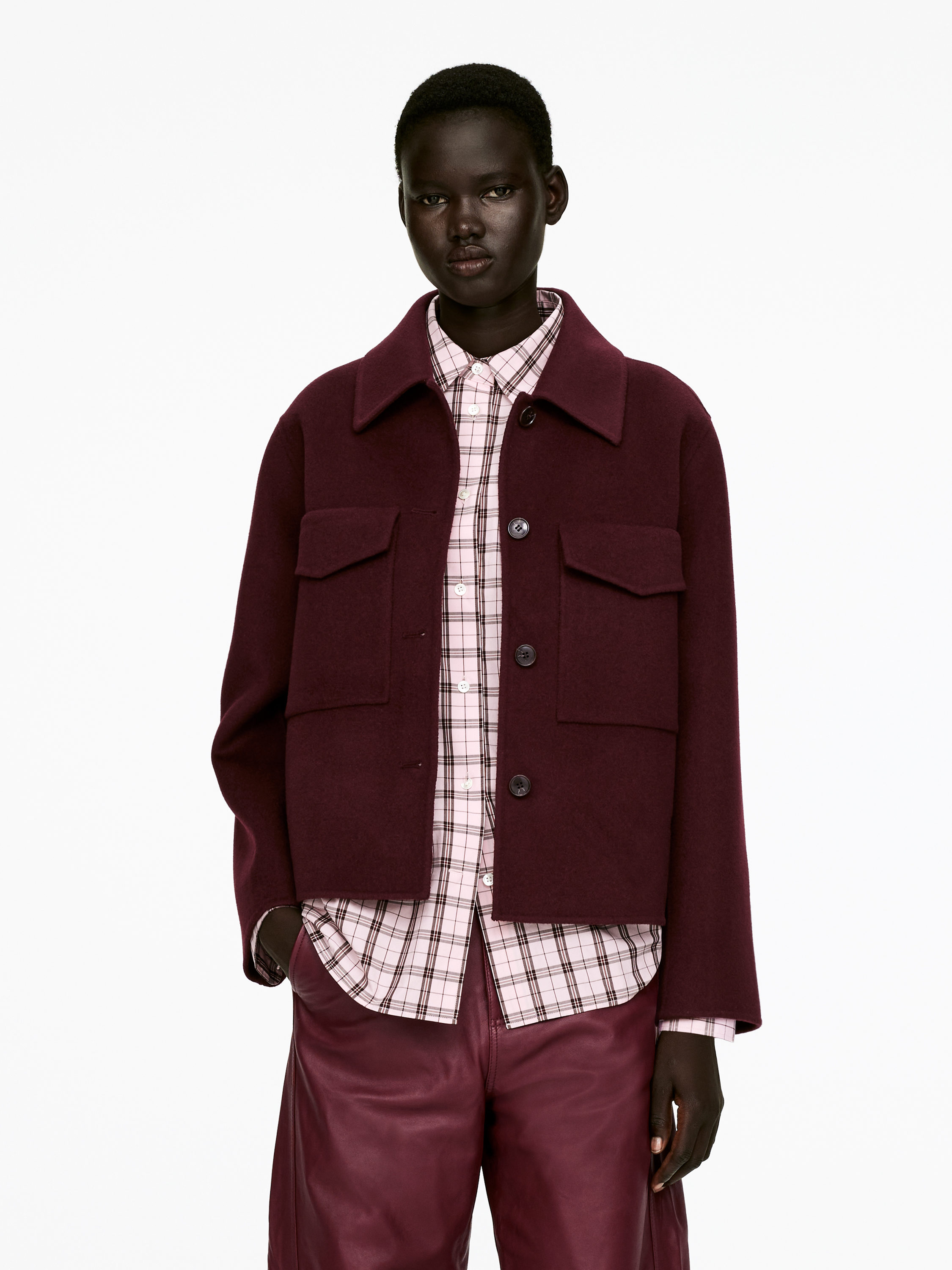 DOUBLE-FACE WOOL OVERSHIRT - XNAUWBI