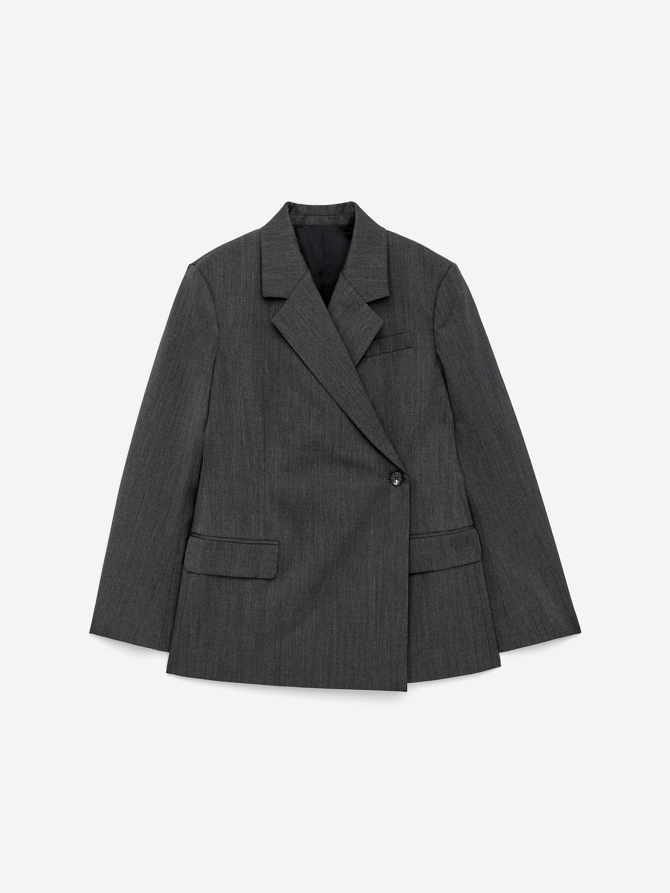 WOOL-BLEND WRAP BLAZER - XNAUWBI