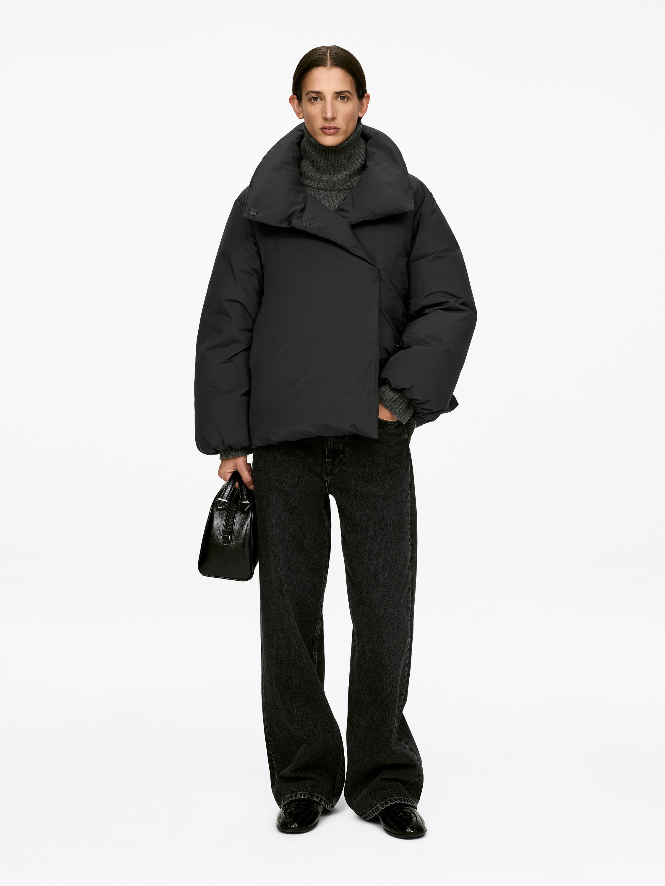 UPCYCLED DOWN HIGH-COLLAR JACKET - XNAUWBI