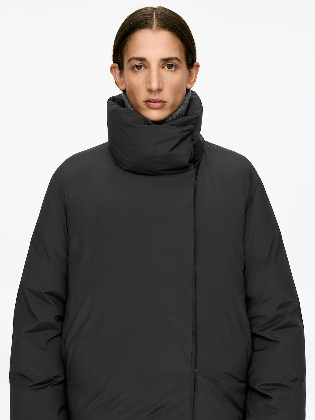 UPCYCLED DOWN HIGH-COLLAR JACKET - XNAUWBI