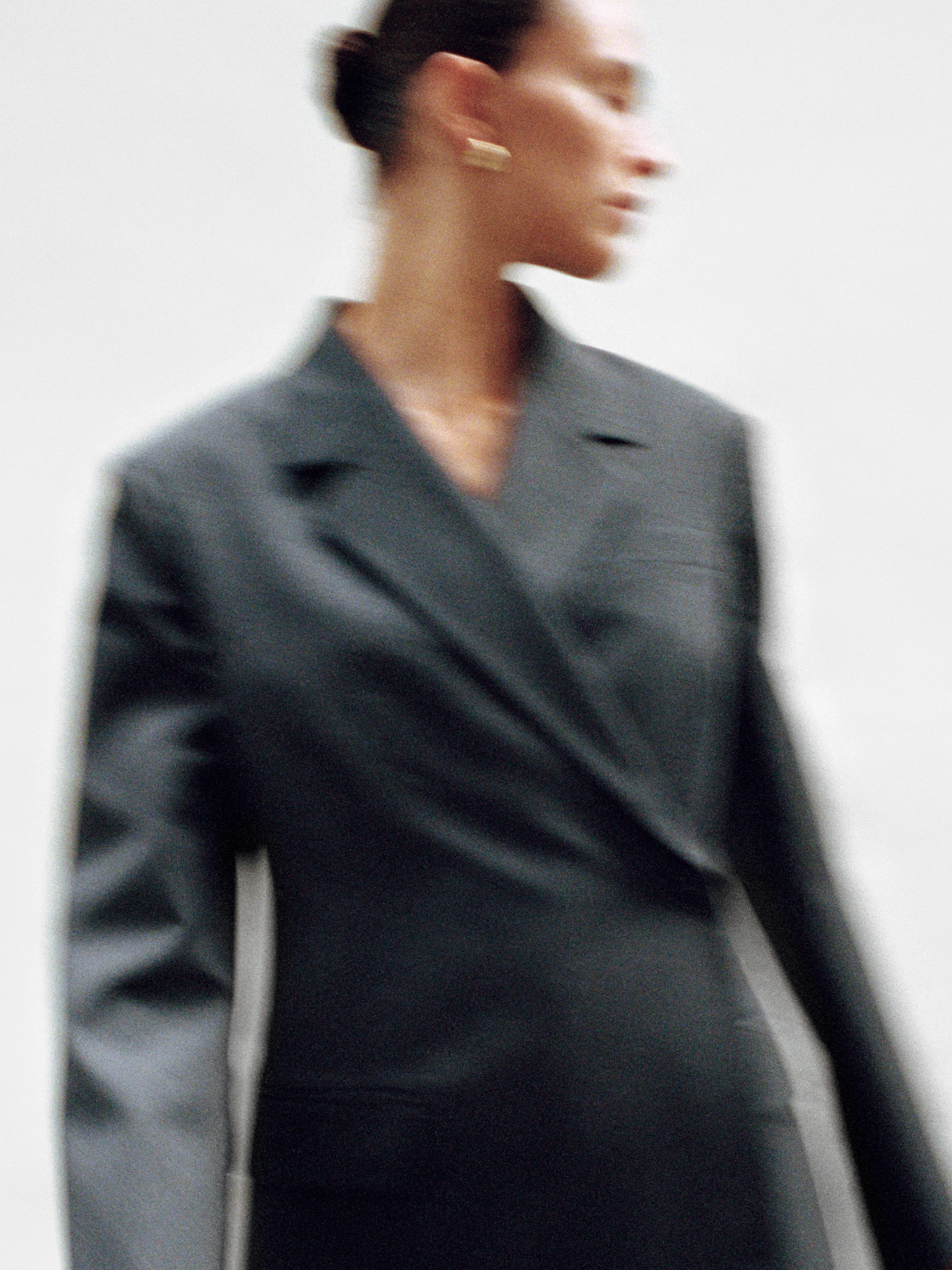 WOOL-BLEND WRAP BLAZER - XNAUWBI