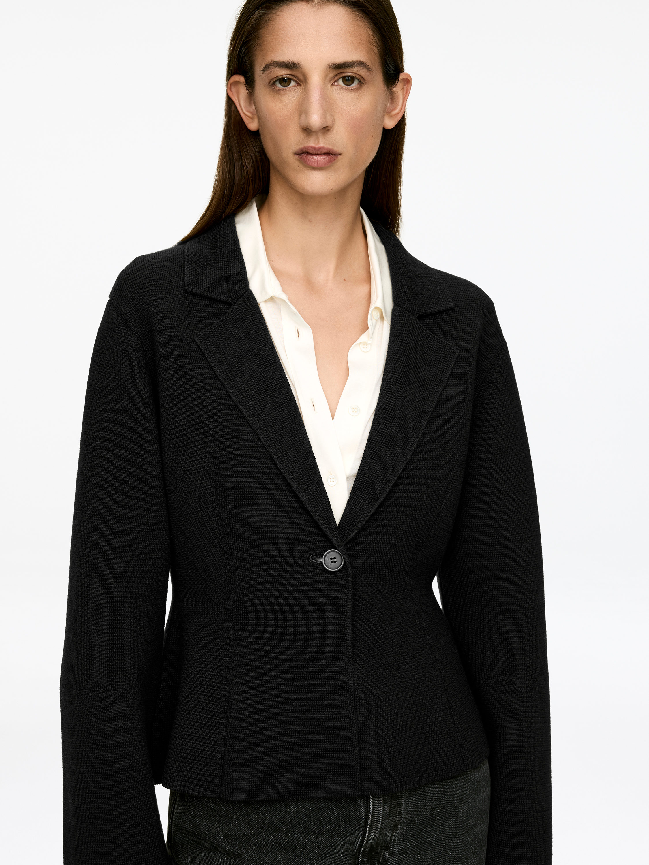 KNITTED WOOL-COTTON JACKET - XNAUWBI