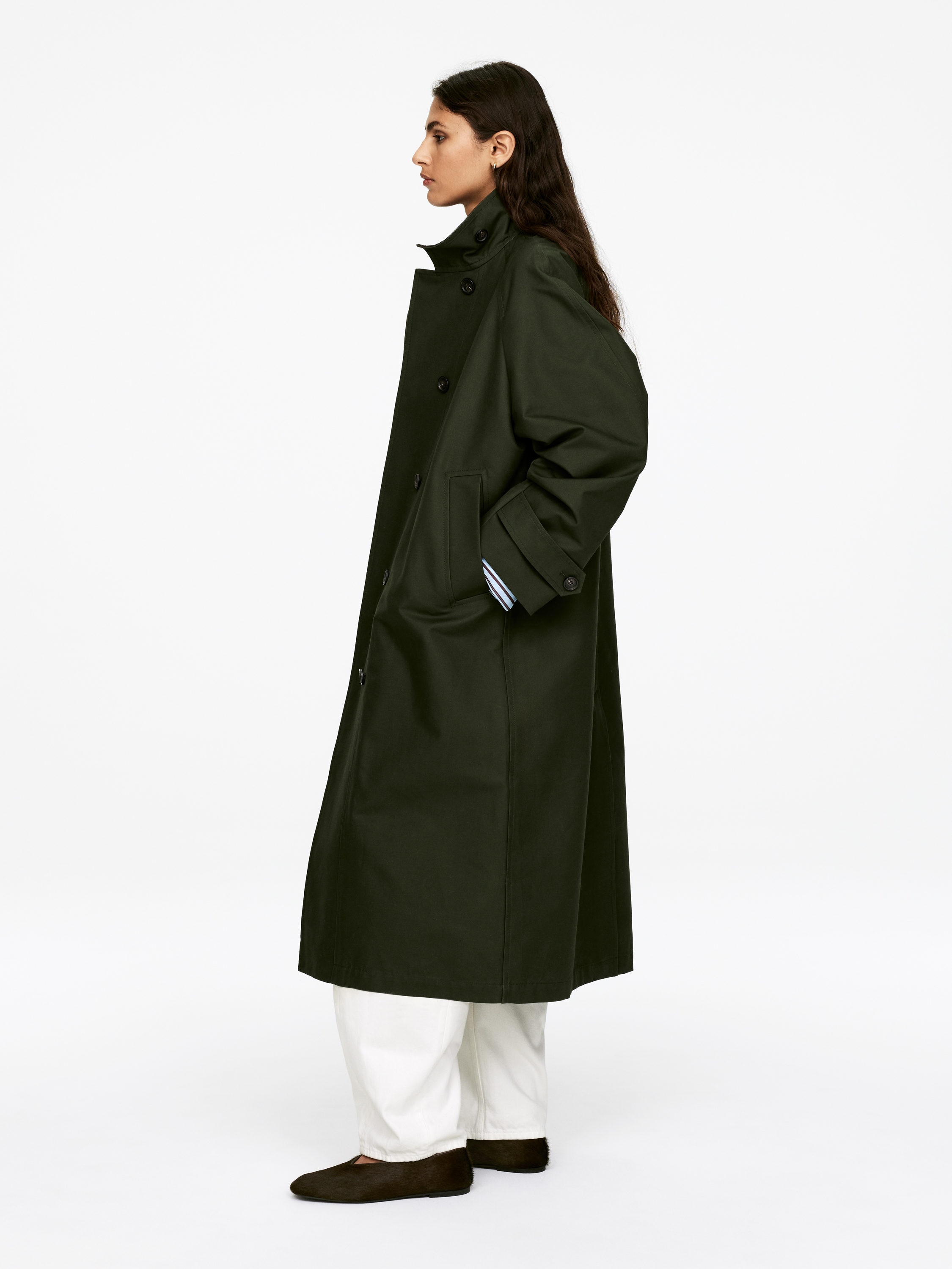 LONG COTTON COAT - XNAUWBI