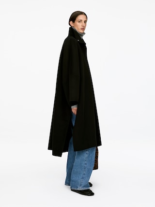 DOUBLÉ WOOL-BLEND CAPE - XNAUWBI