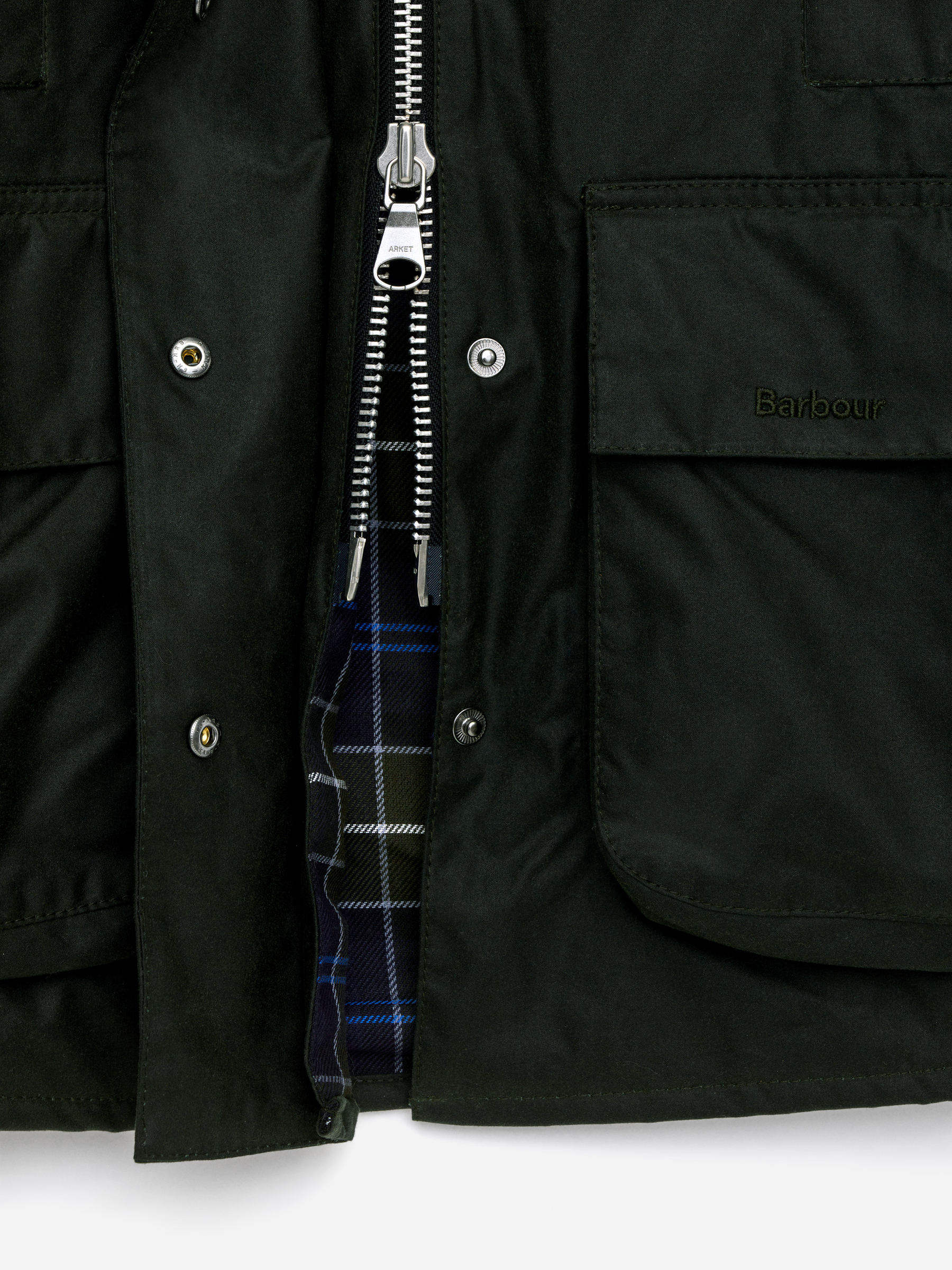 ARKET AND BARBOUR WAXED COTTON JACKET - XNAUWBI