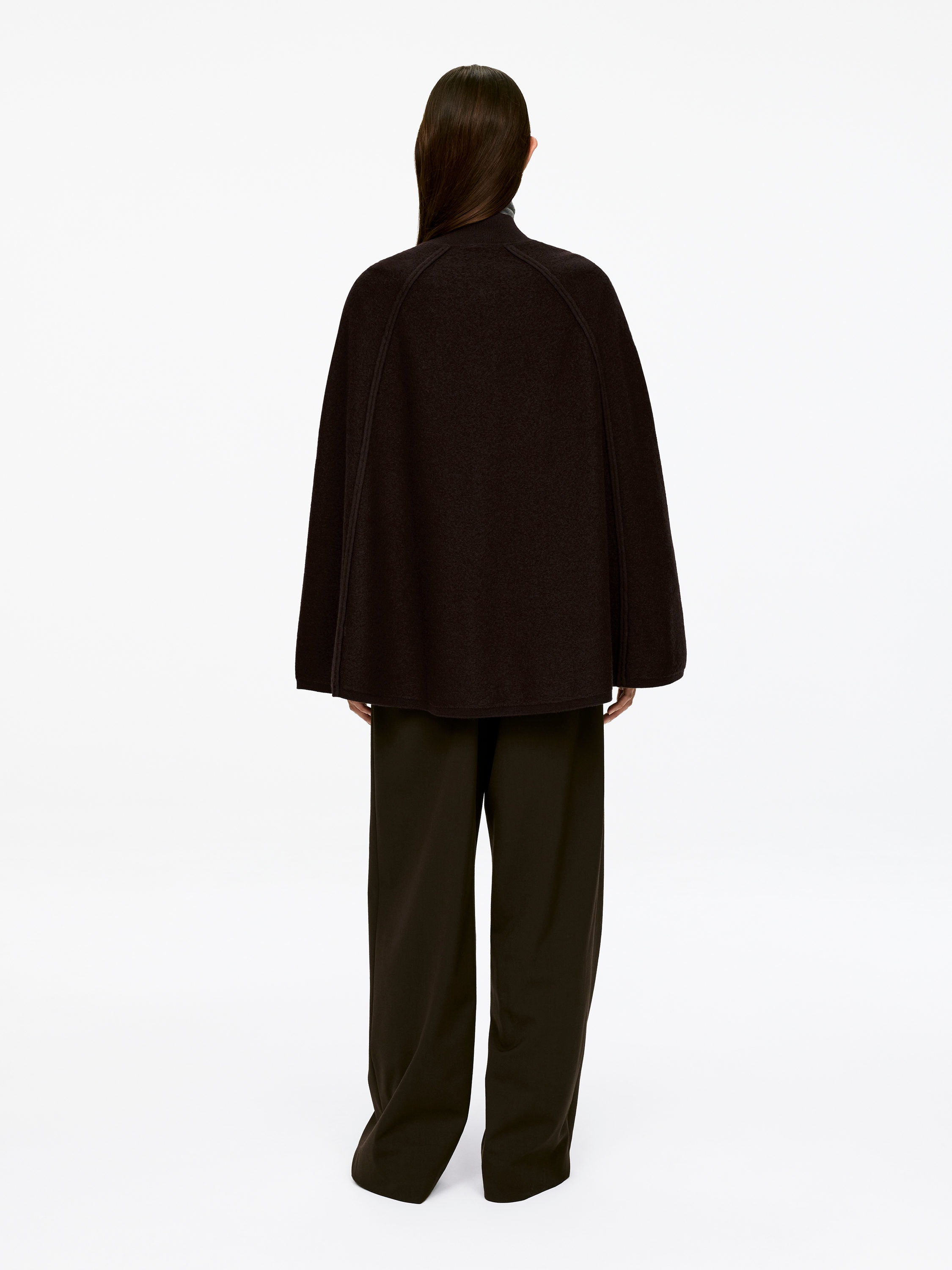 BOILED WOOL CAPE - XNAUWBI