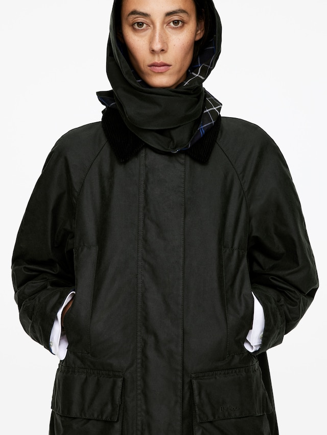 ARKET AND BARBOUR WAXED COTTON JACKET - XNAUWBI