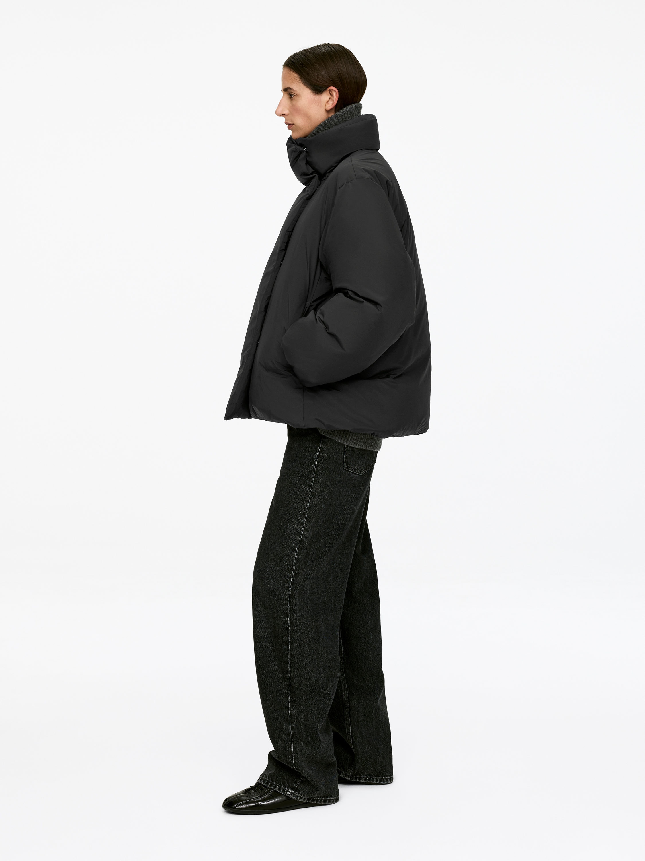 UPCYCLED DOWN HIGH-COLLAR JACKET - XNAUWBI