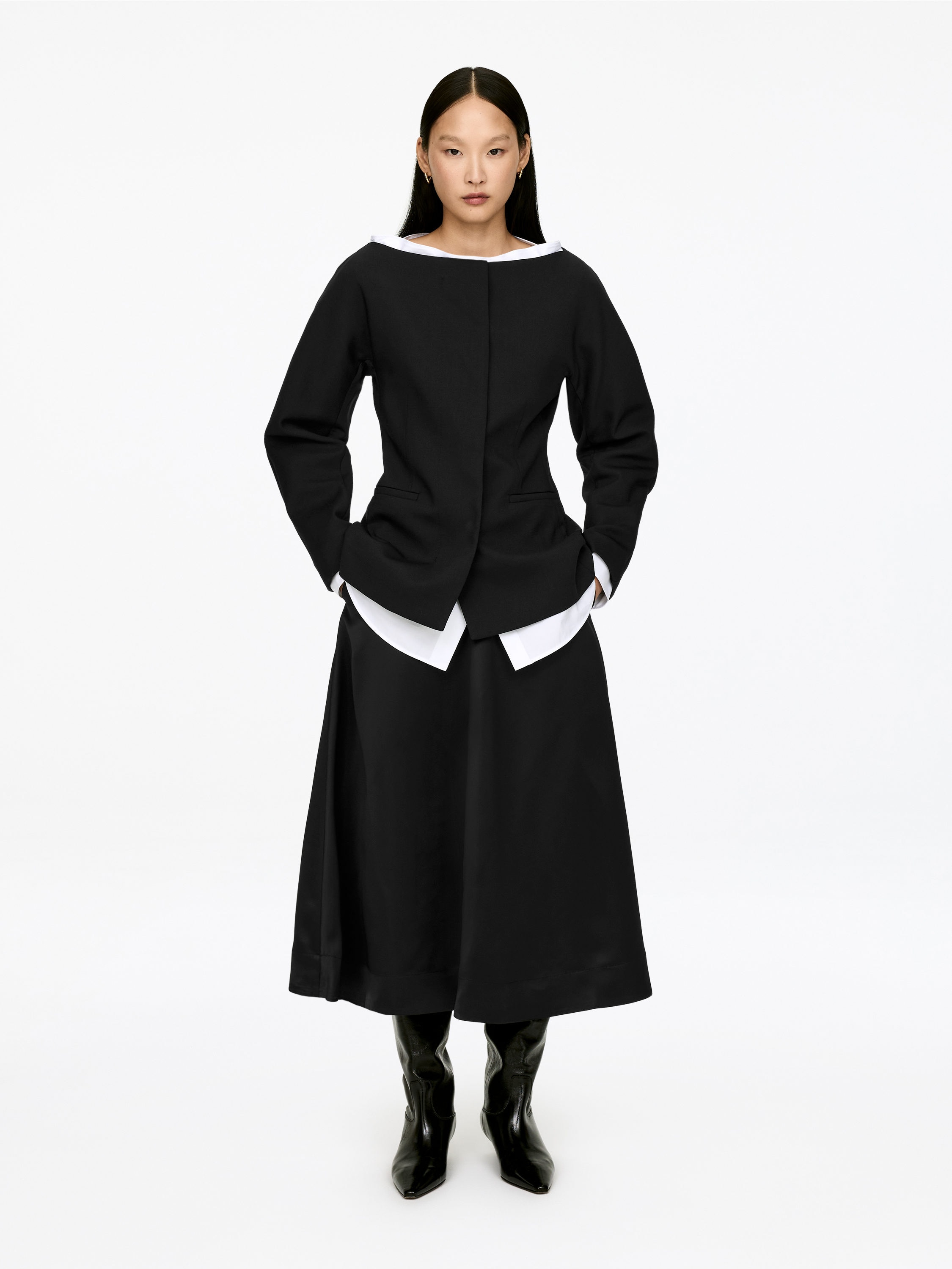 OPEN-NECK BLAZER - XNAUWBI