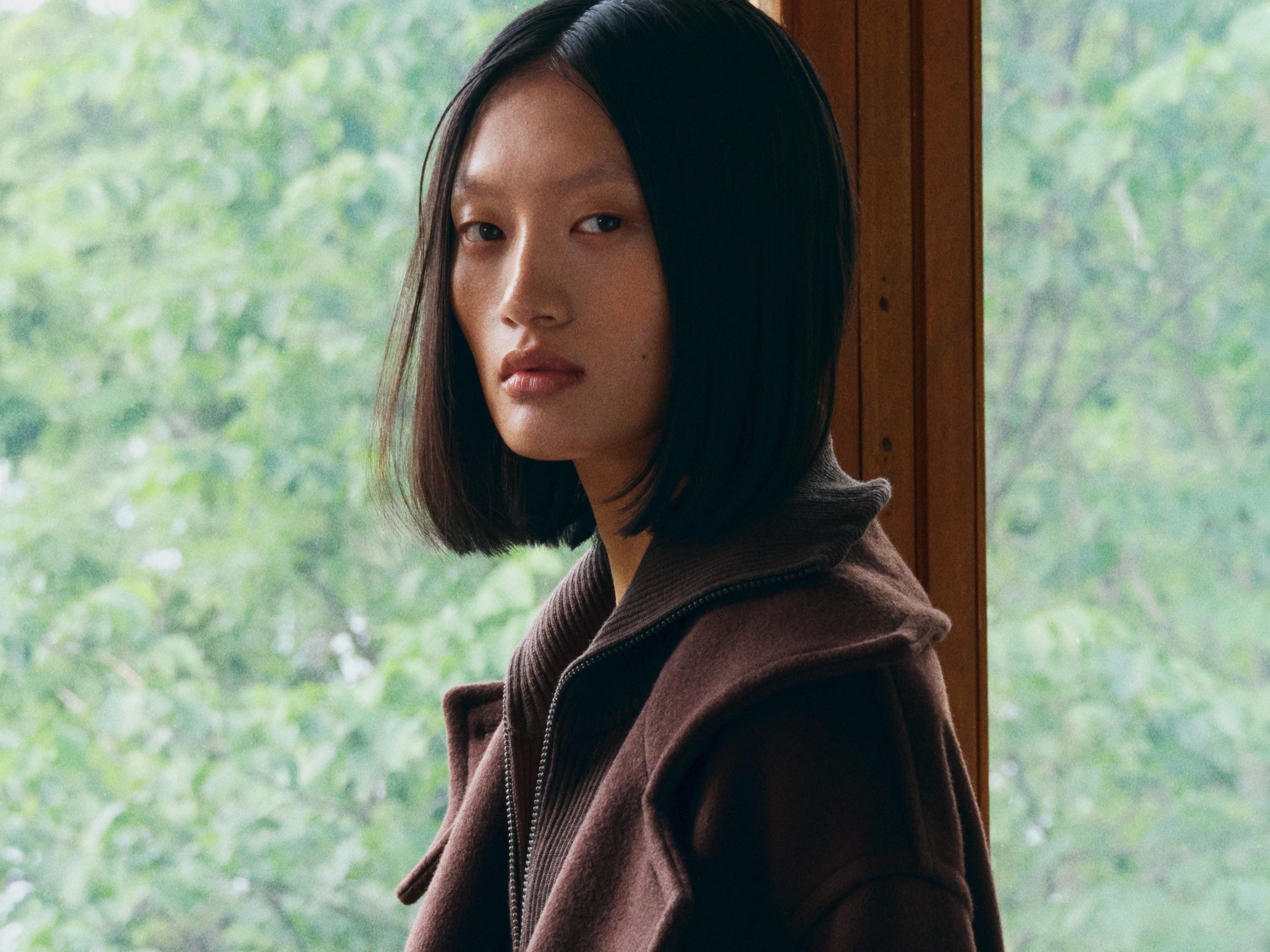 WOOL-BLEND FUNNEL-NECK COAT - XNAUWBI