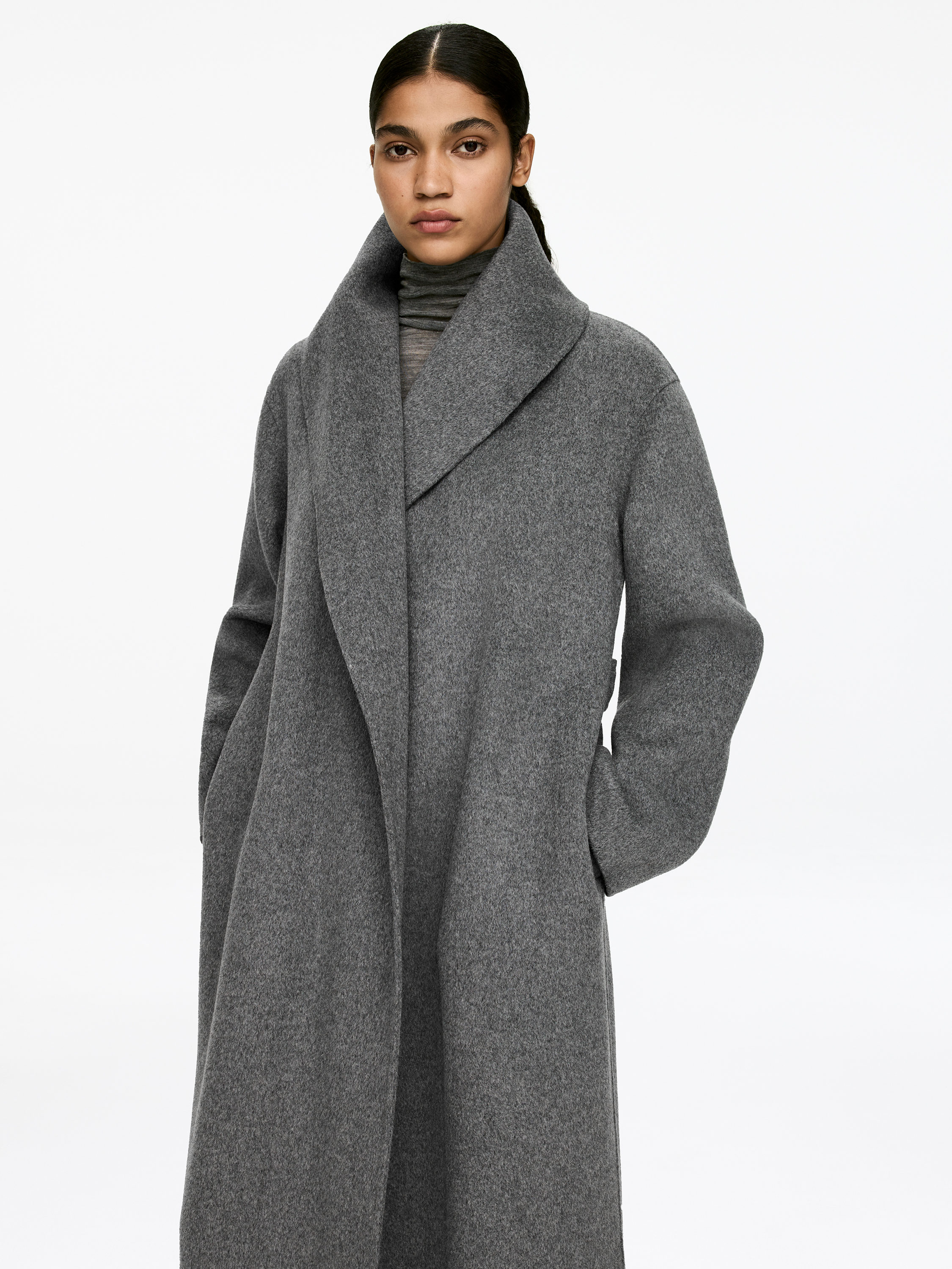 SHAWL-COLLAR COAT - XNAUWBI