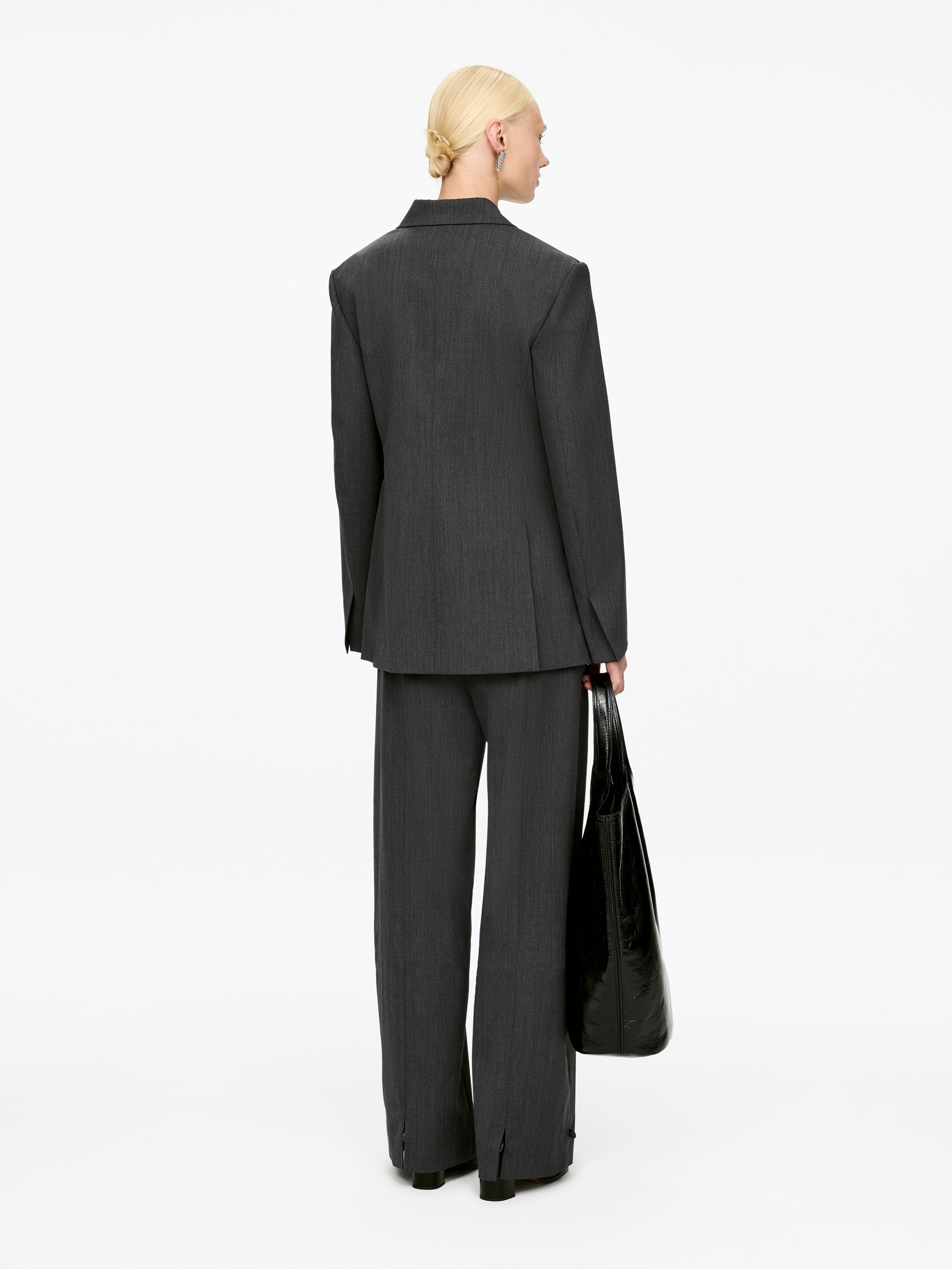 WOOL-BLEND WRAP BLAZER - XNAUWBI