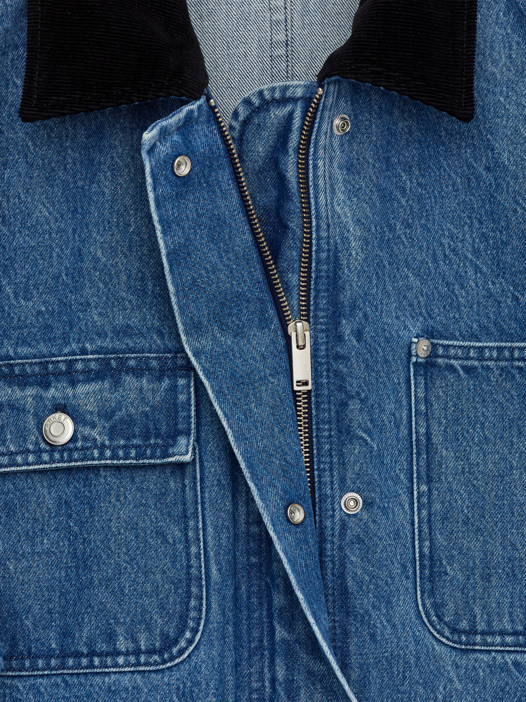 CORD-COLLAR DENIM JACKET - XNAUWBI