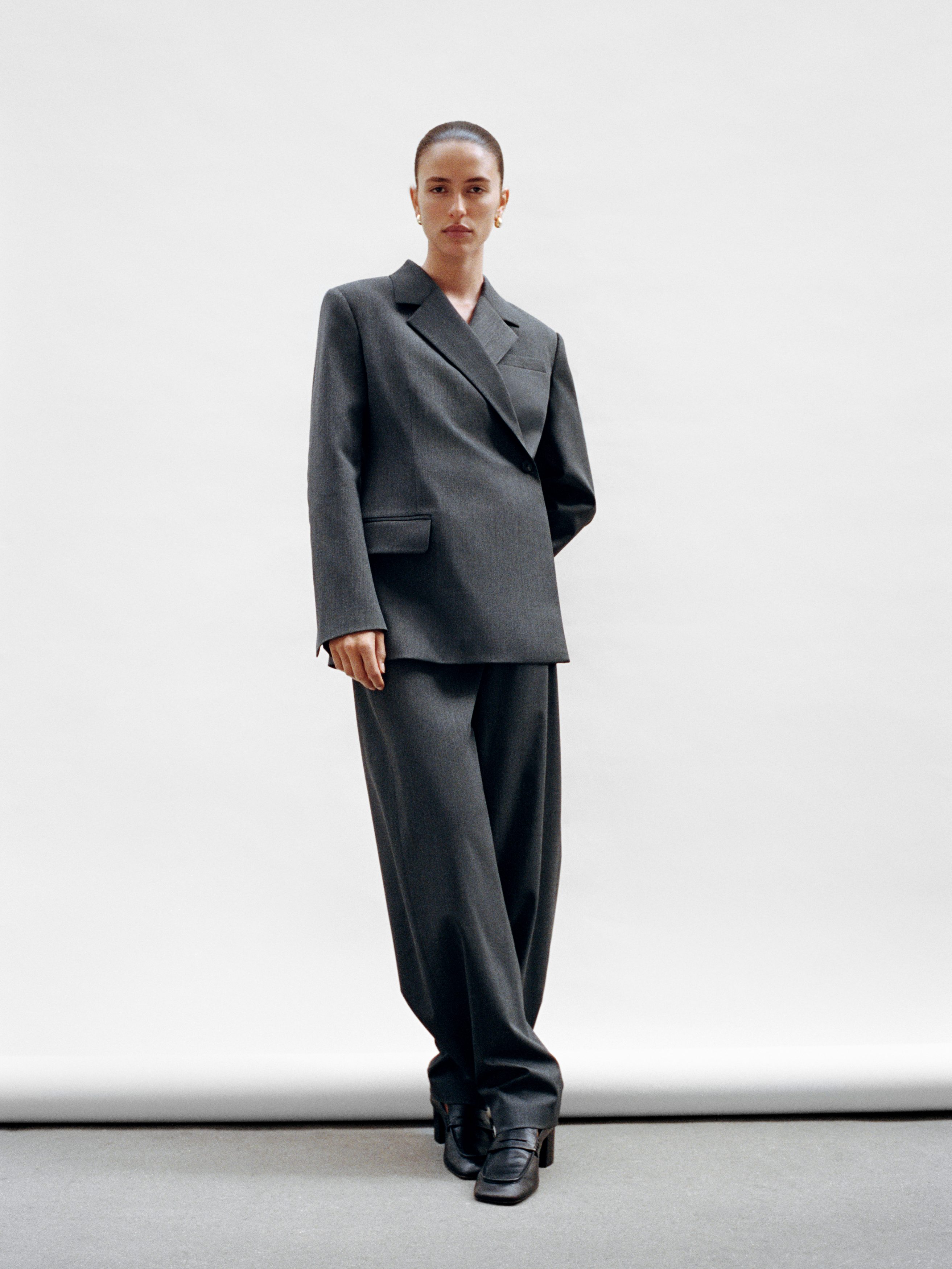 WOOL-BLEND WRAP BLAZER - XNAUWBI