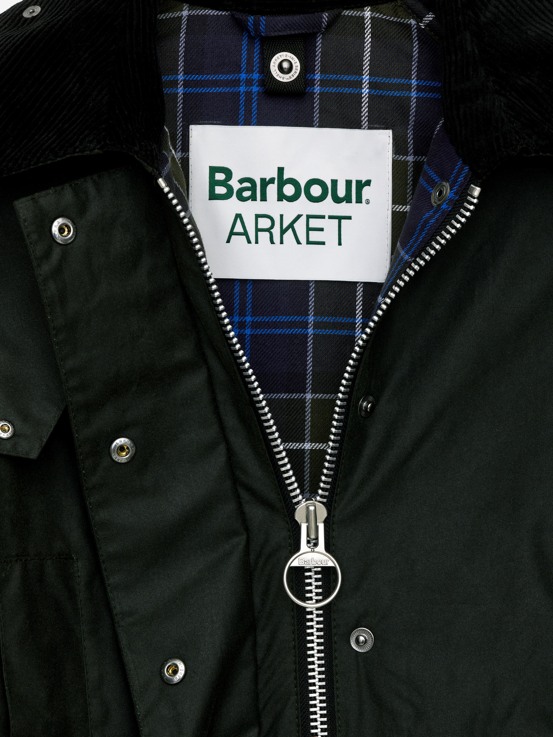 ARKET AND BARBOUR WAXED COTTON JACKET - XNAUWBI