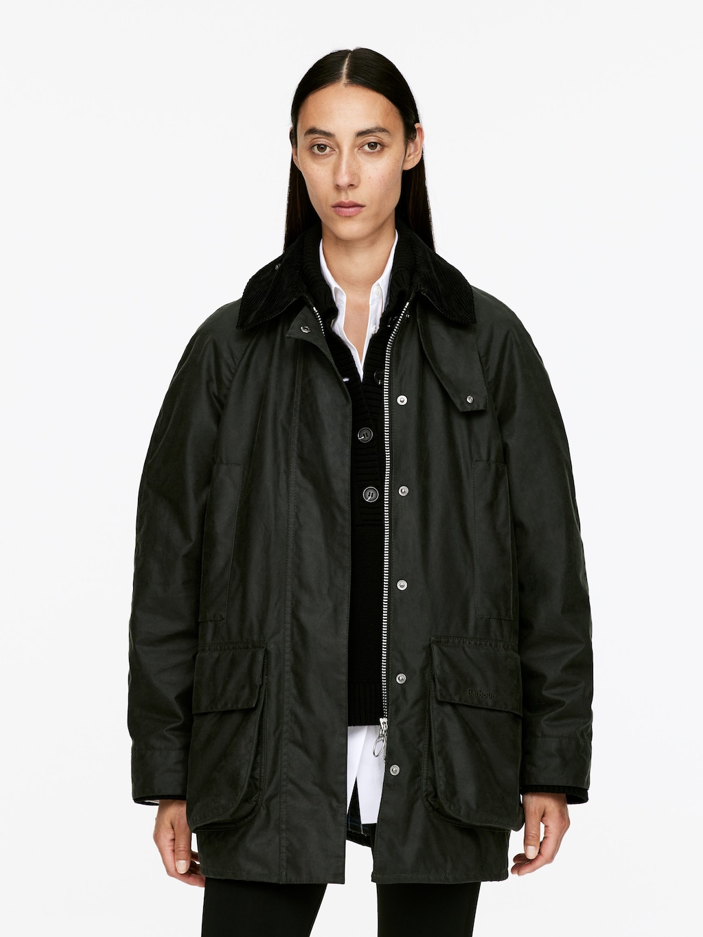 ARKET AND BARBOUR WAXED COTTON JACKET - XNAUWBI