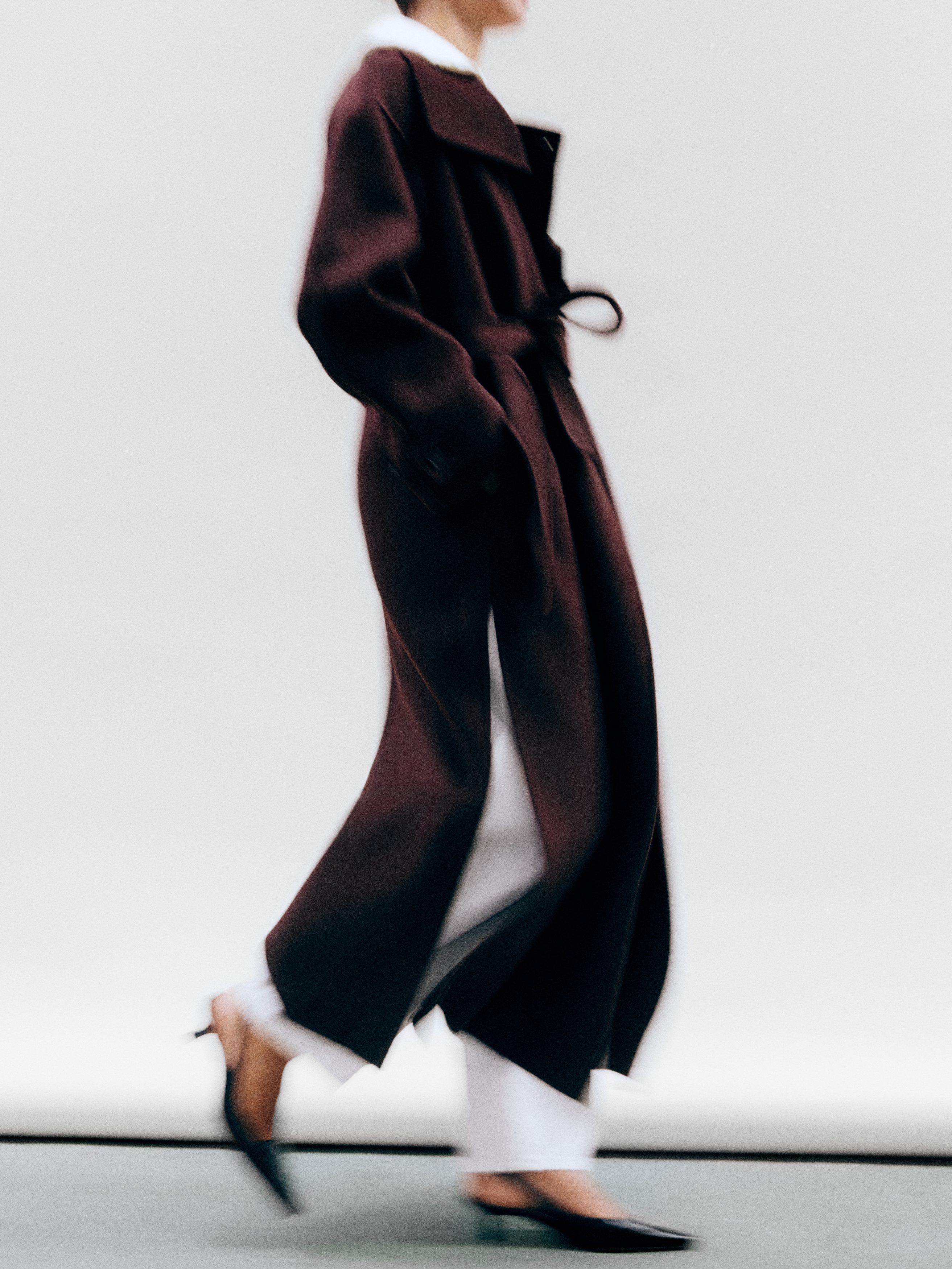 WOOL-BLEND FUNNEL-NECK COAT - XNAUWBI