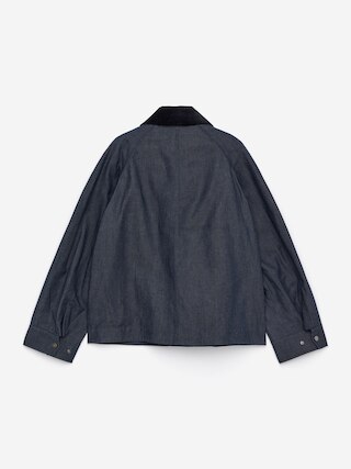 ARKET AND BARBOUR DRY-WAXED DENIM JACKET - XNAUWBI