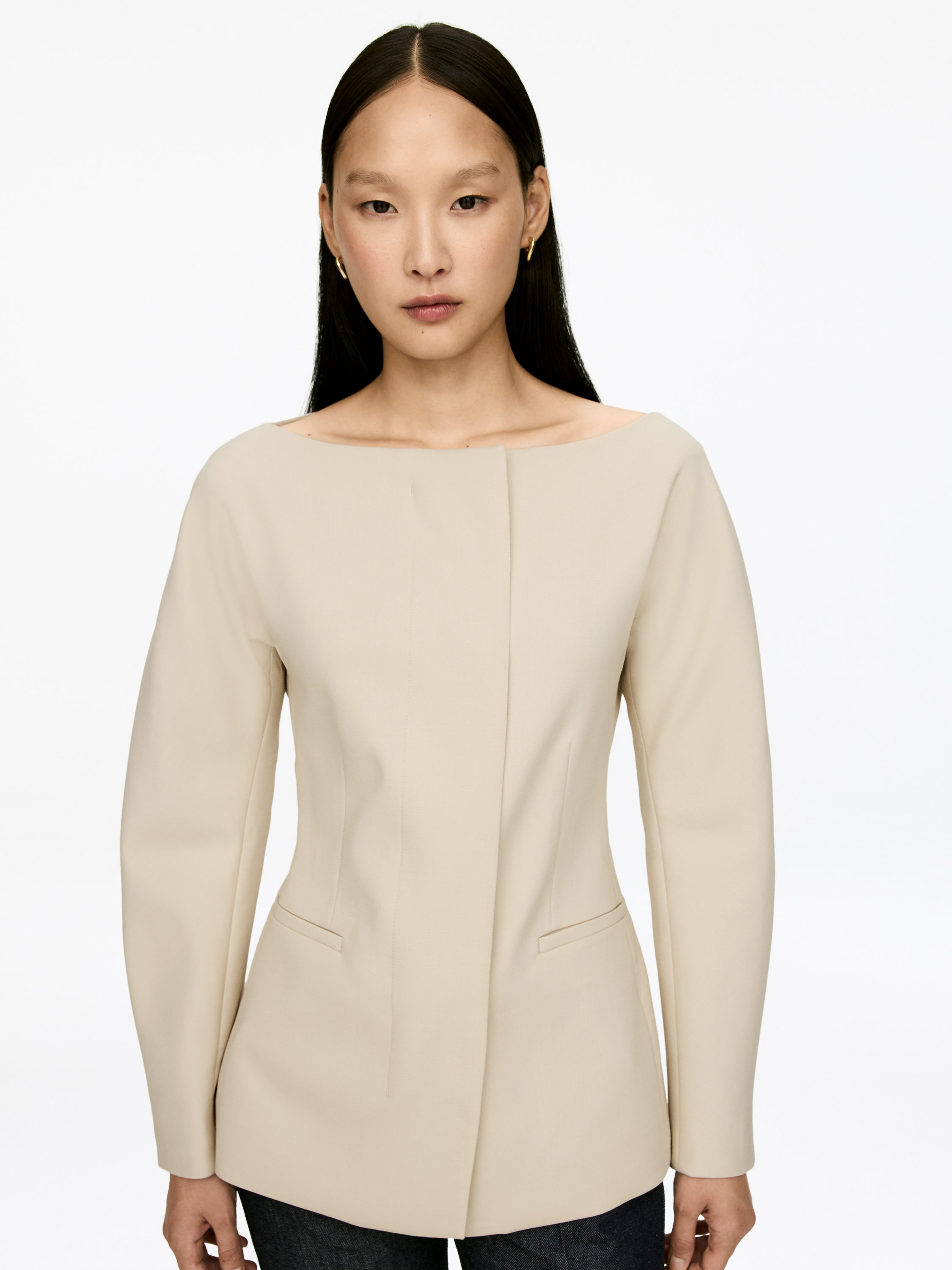 OPEN-NECK BLAZER - XNAUWBI