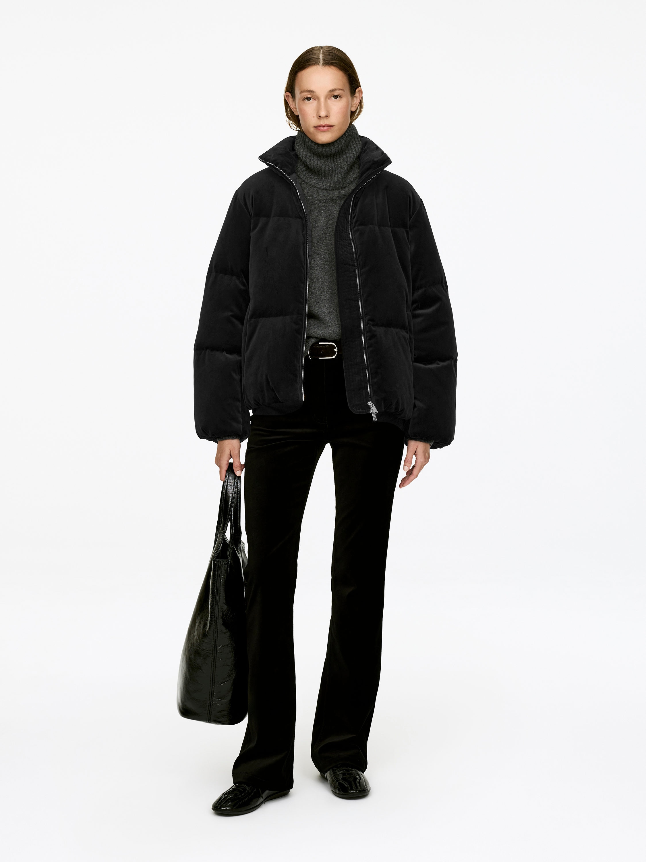 VELVET PUFFER JACKET - XNAUWBI