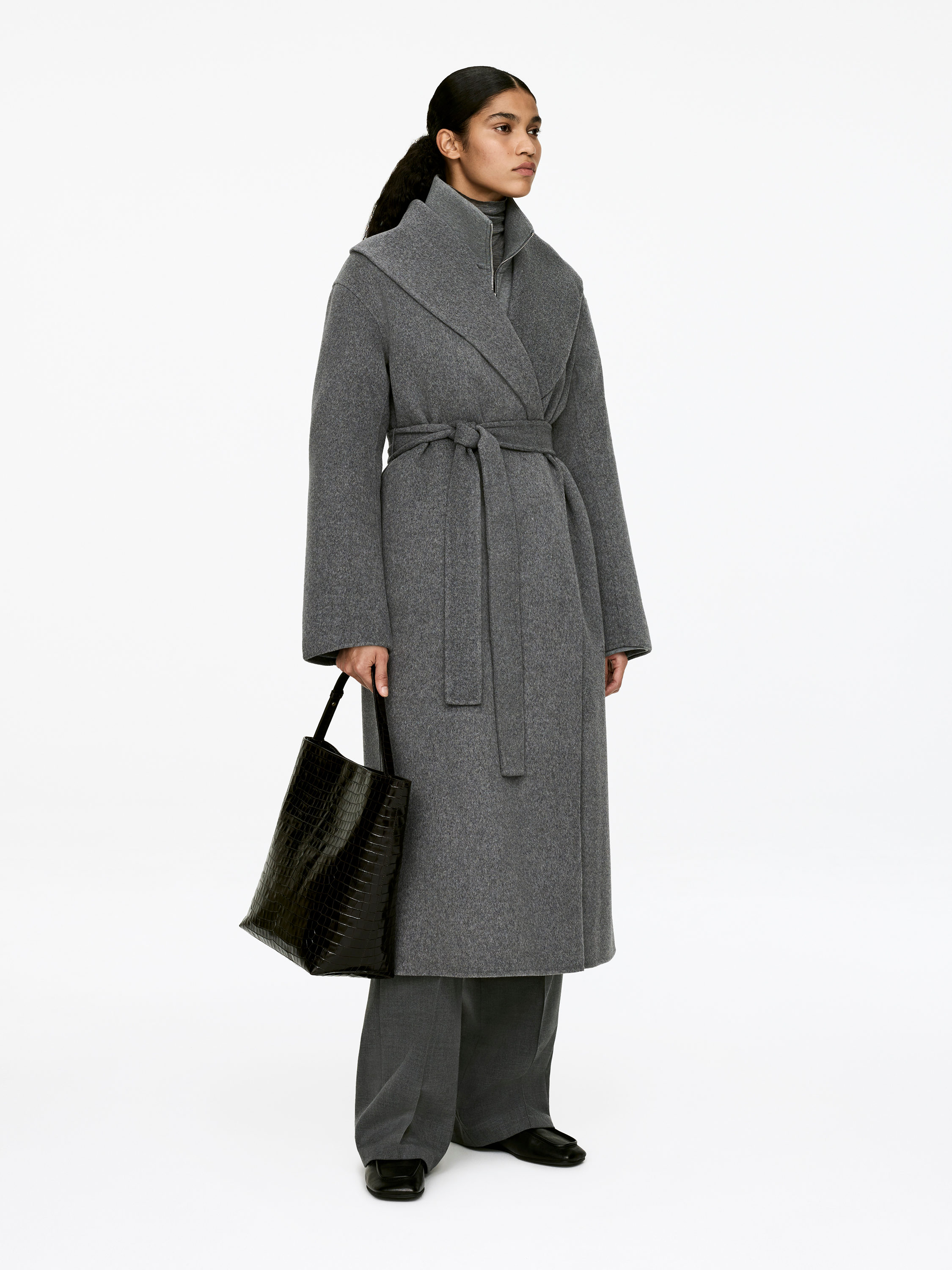 SHAWL-COLLAR COAT - XNAUWBI