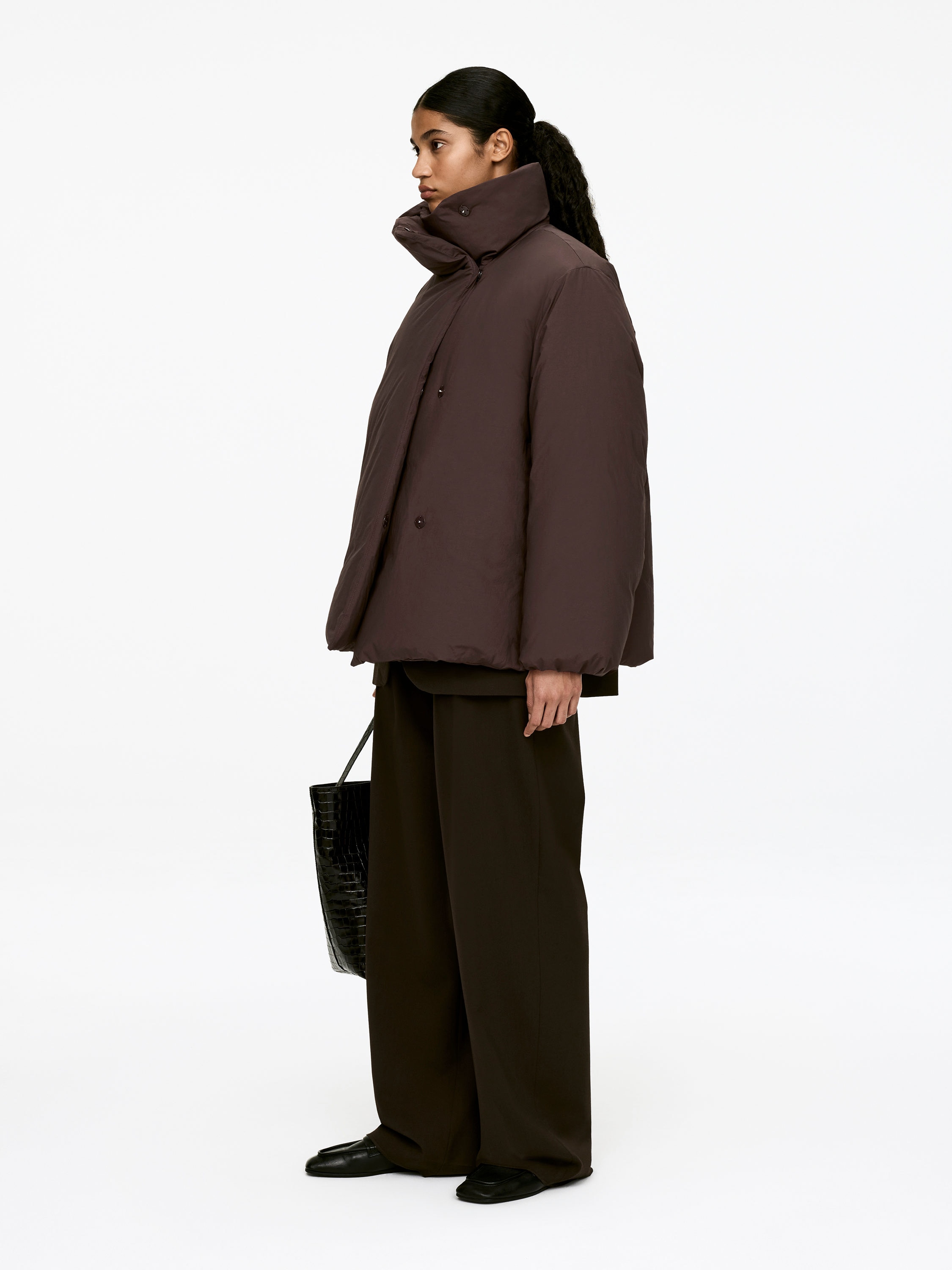 UPCYCLED DOWN HIGH-COLLAR JACKET - XNAUWBI