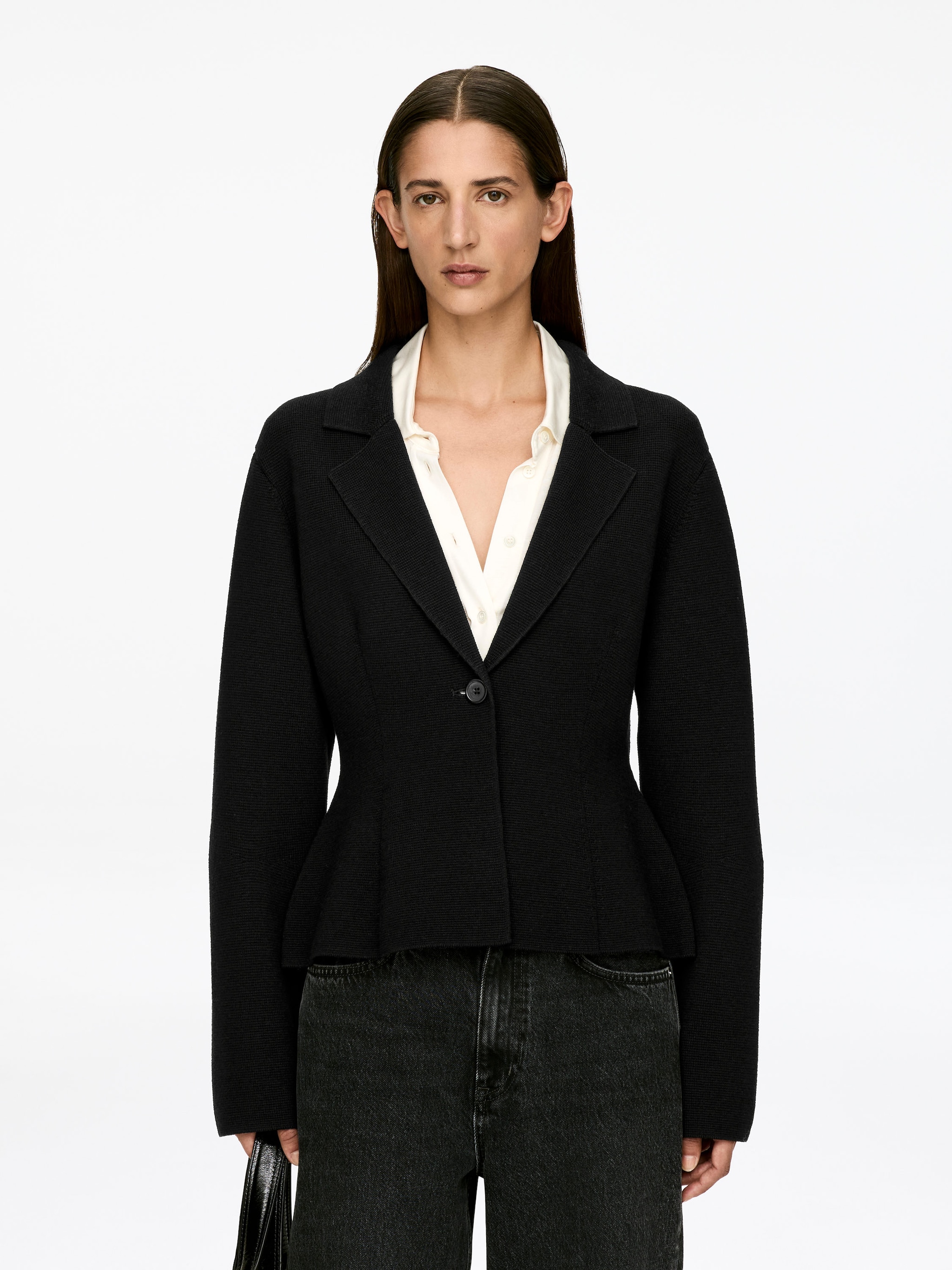 KNITTED WOOL-COTTON JACKET - XNAUWBI