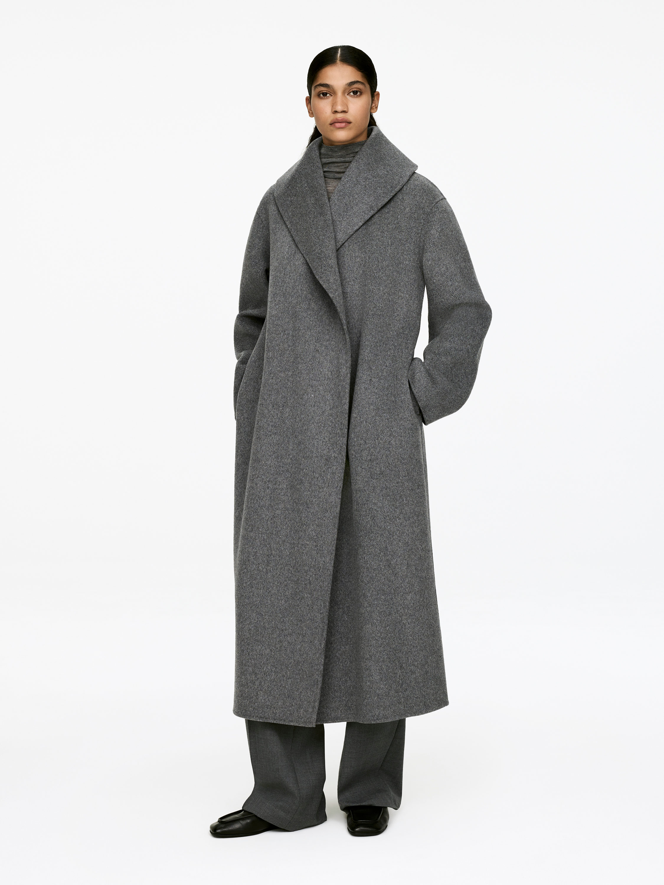 SHAWL-COLLAR COAT - XNAUWBI