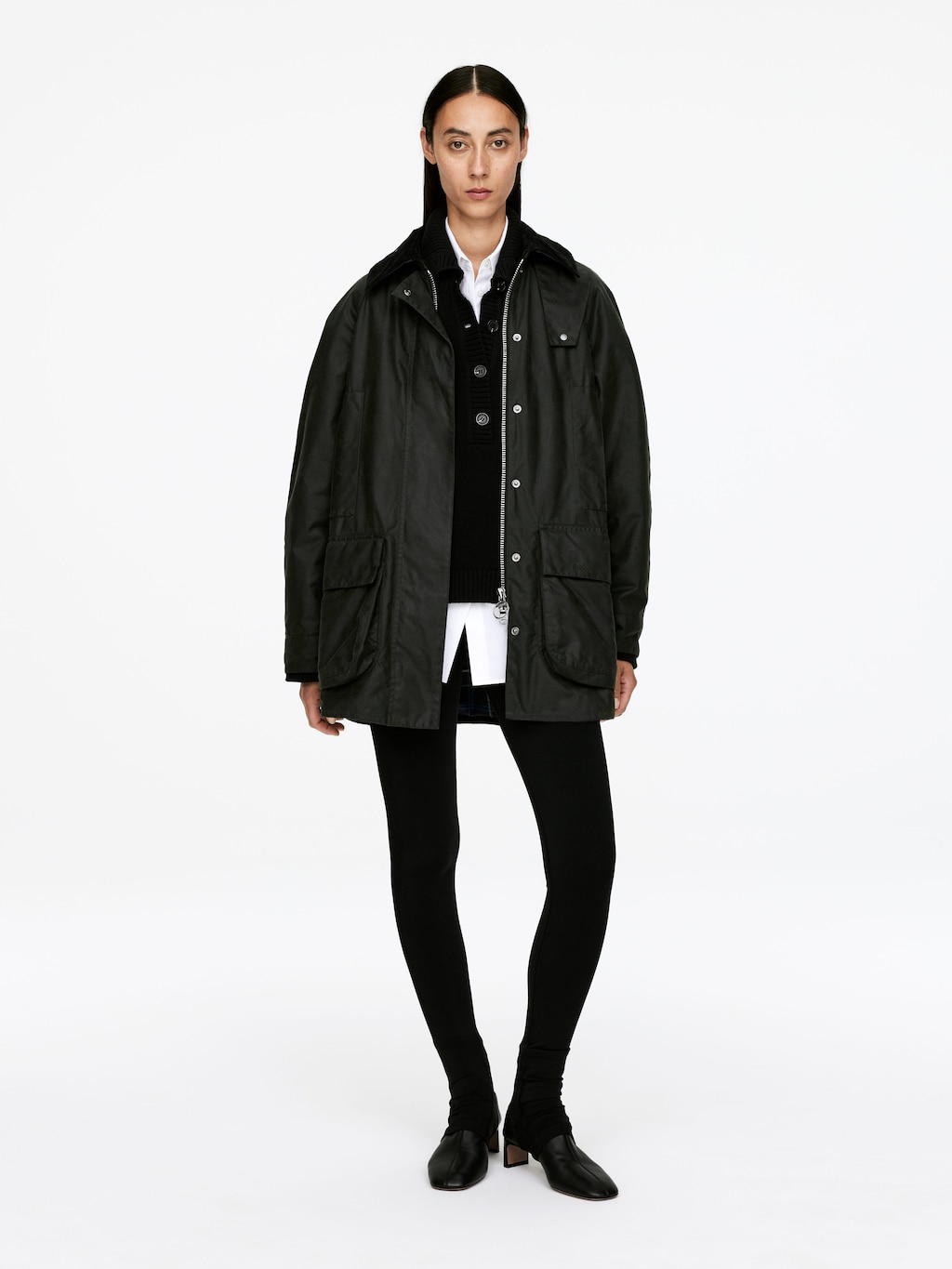 ARKET AND BARBOUR WAXED COTTON JACKET - XNAUWBI