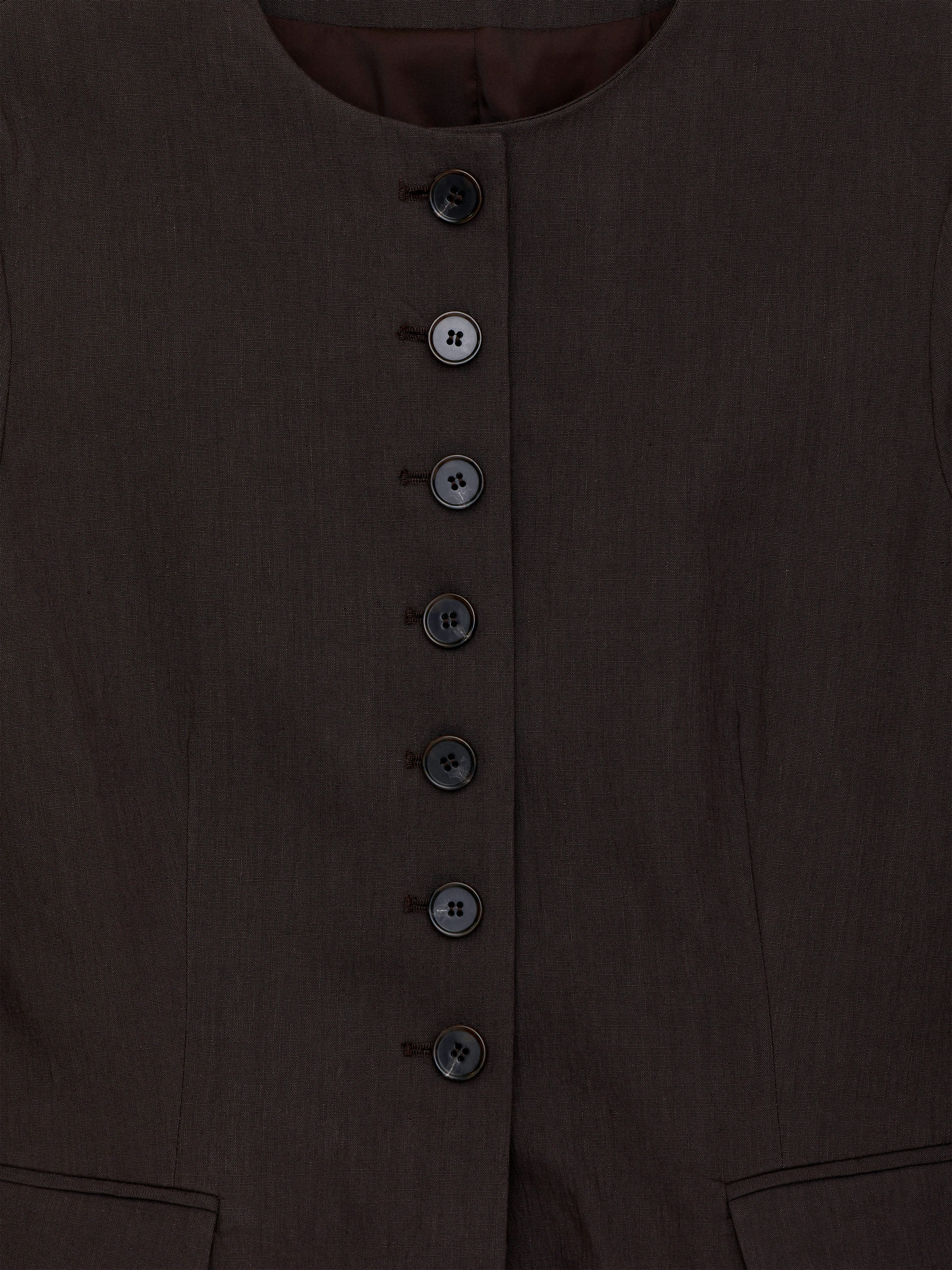 LINEN-BLEND BLAZER - XNAUWBI