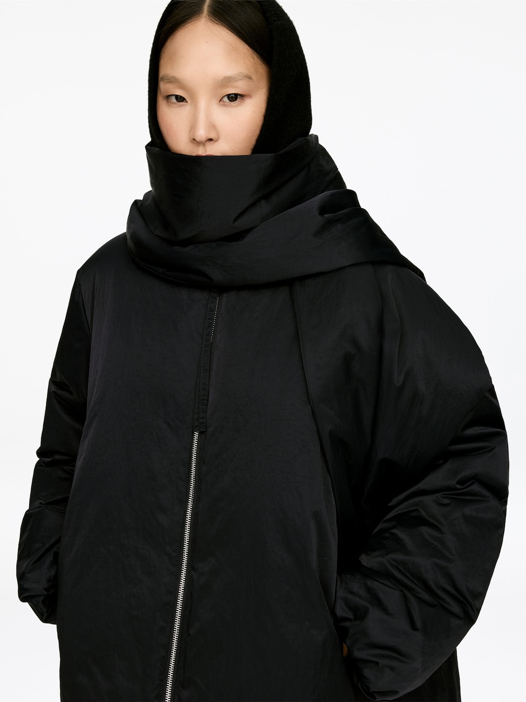 UPCYCLED DOWN SCARF JACKET - XNAUWBI