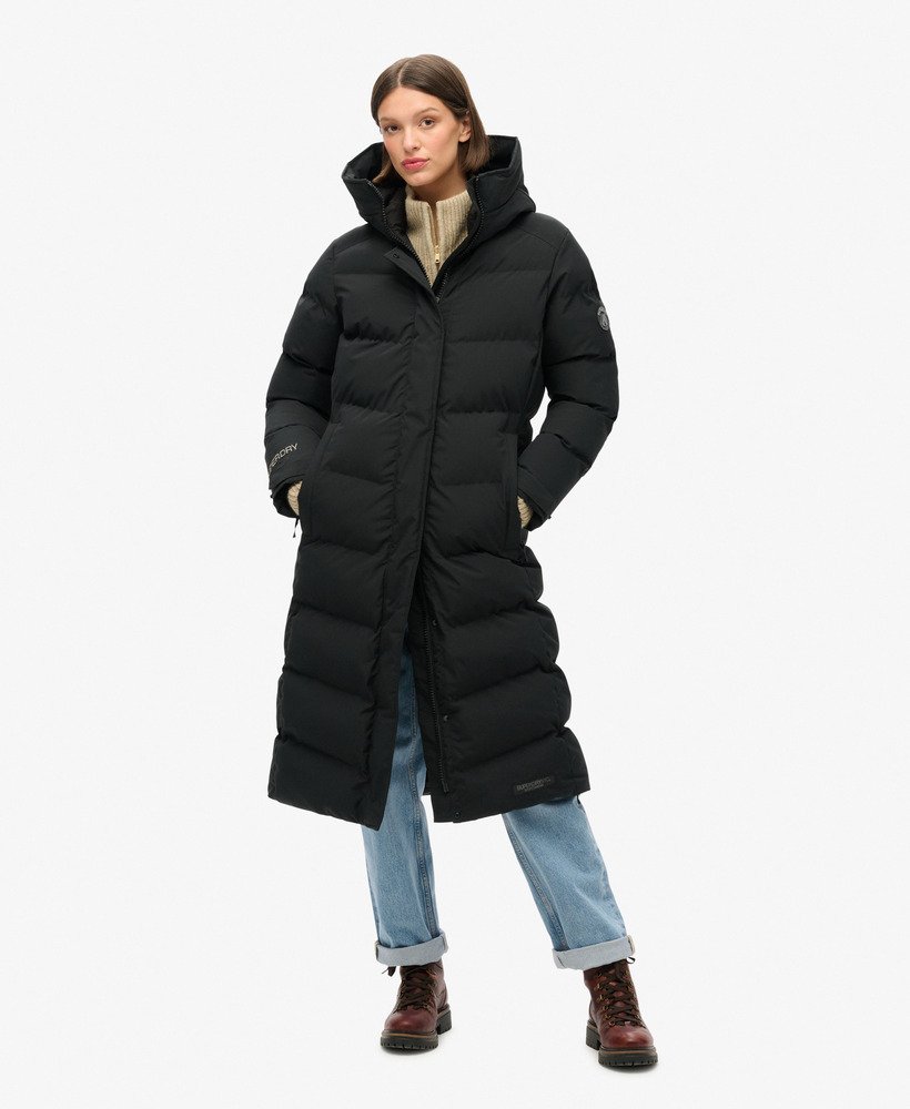 City Chevron Padded Longline Coat - XNAUWBI