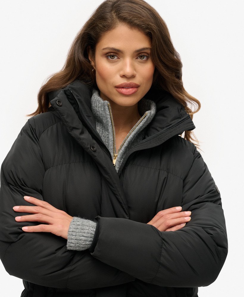 Longline Hooded Puffer Coat - XNAUWBI