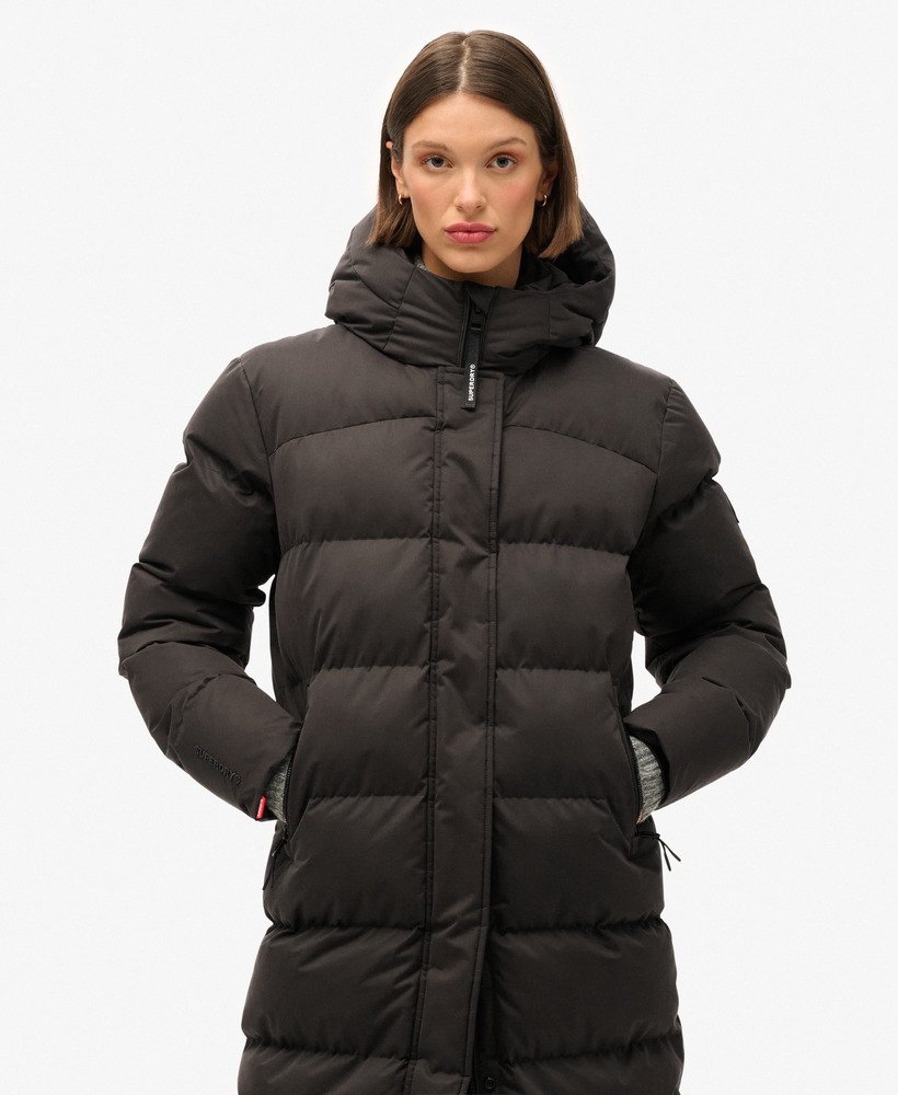 Microfibre Longline Puffer Coat - XNAUWBI