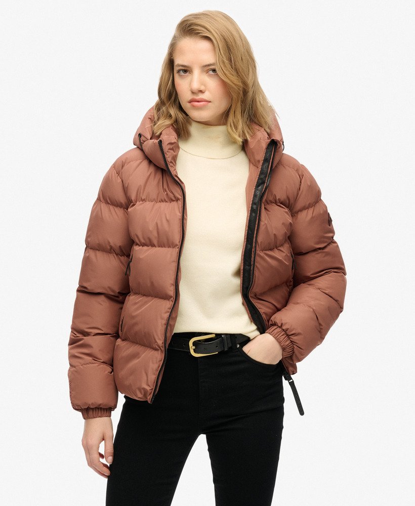 Hooded Sports Puffer Jacket - XNAUWBI