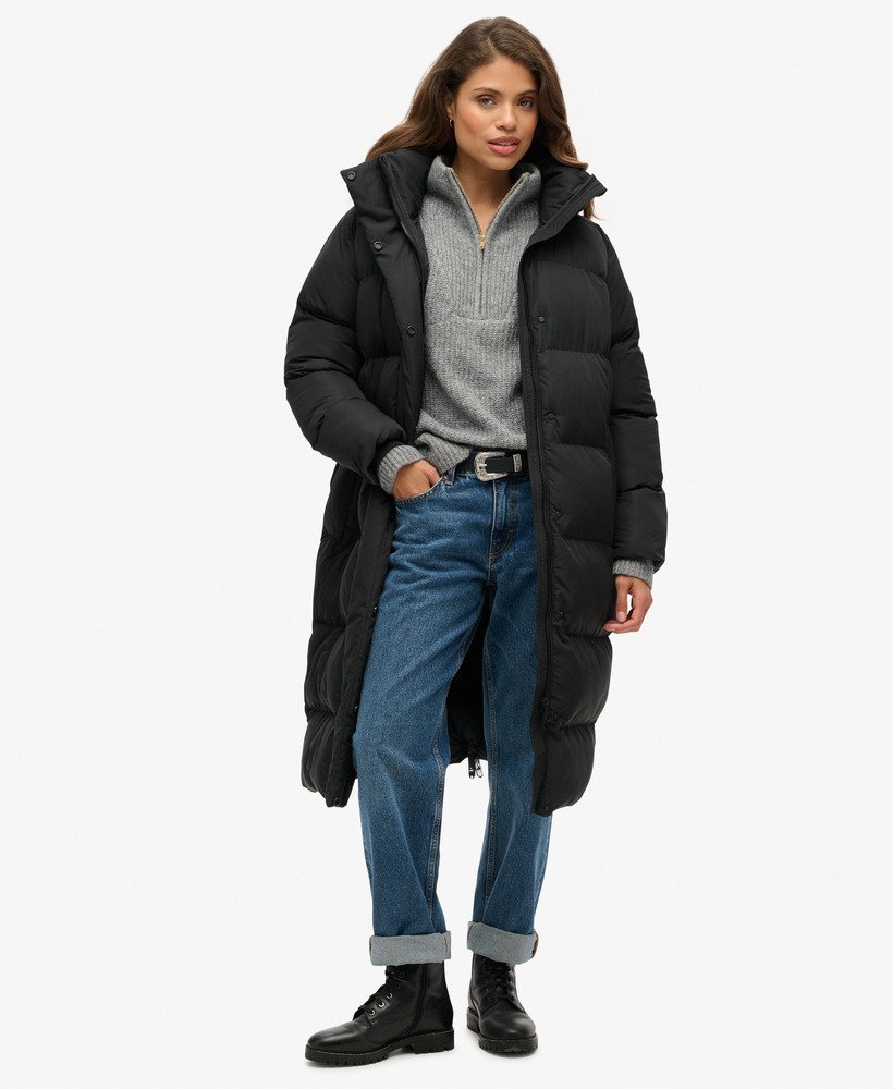 Longline Hooded Puffer Coat - XNAUWBI