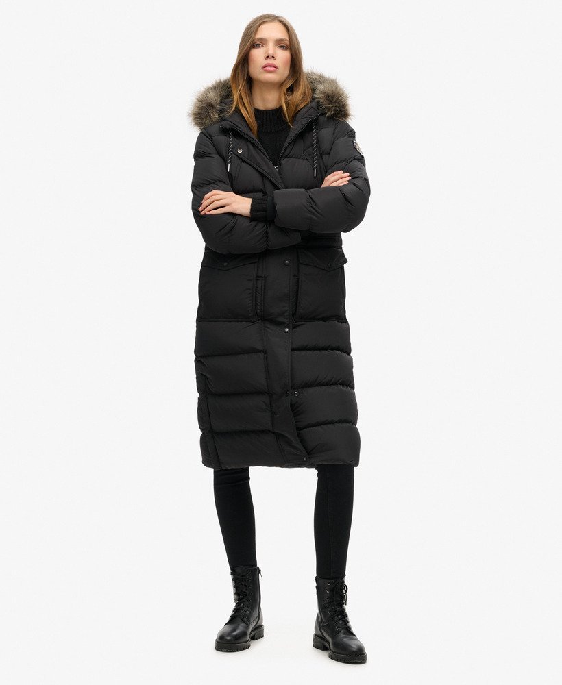 Everest Faux Fur Longline Coat - XNAUWBI