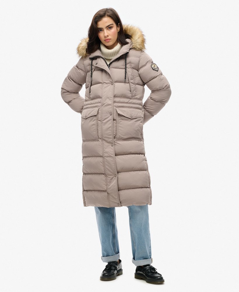 Everest Faux Fur Longline Coat - XNAUWBI