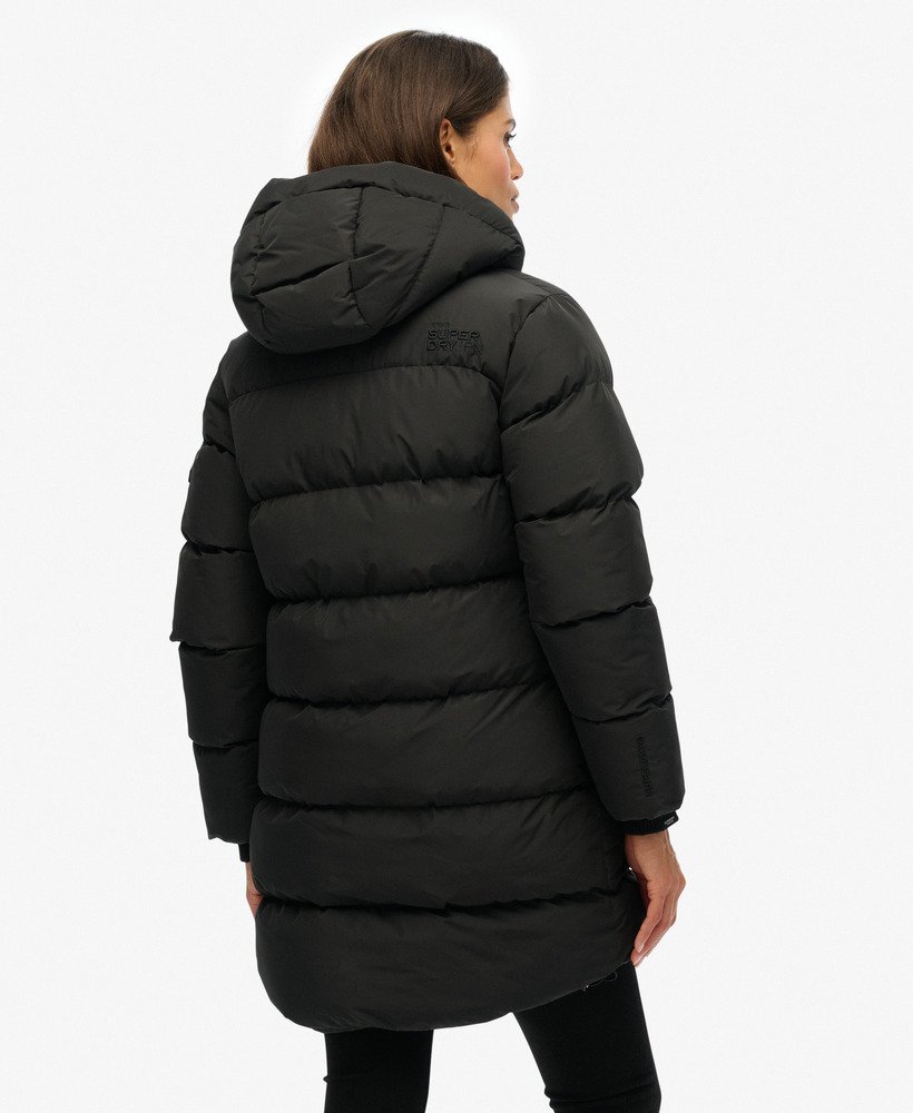 Hooded Sports Puffer Mid Length Jacket - XNAUWBI